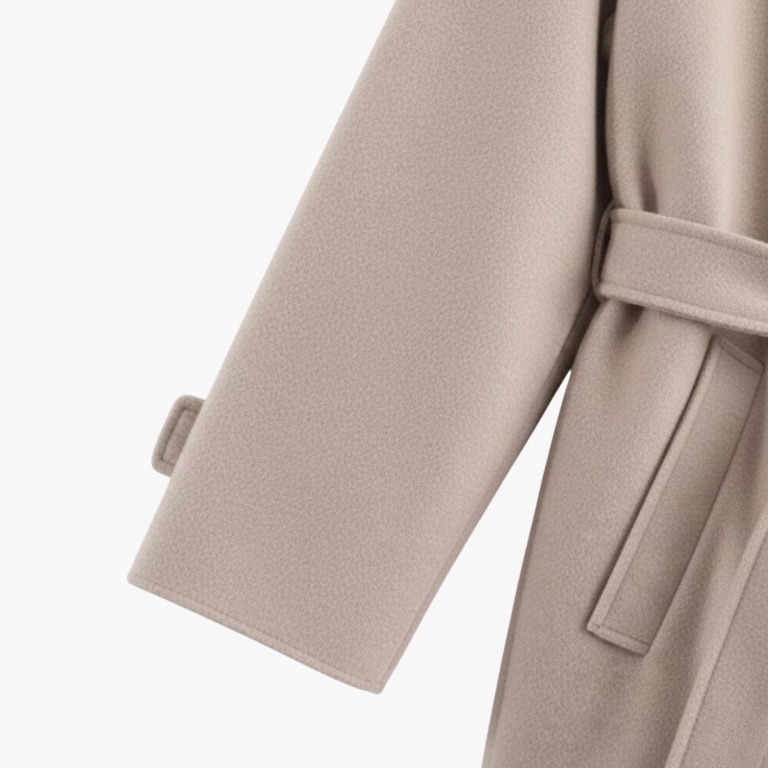 Trendy double collar wool coat for women, long sleeves