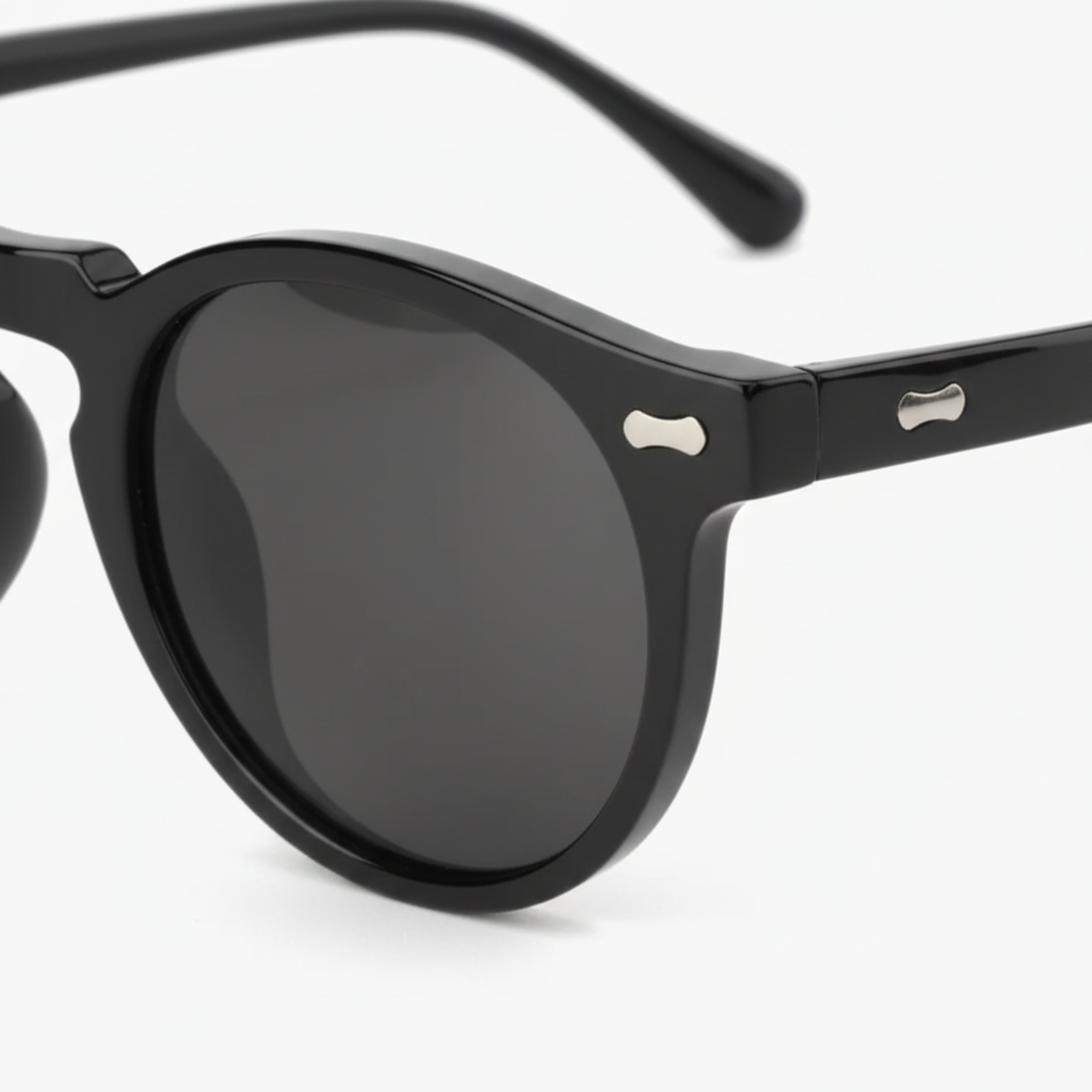 Lunettes de soleil rondes rétro pour hommes avec protection UV400 et verres teintés
