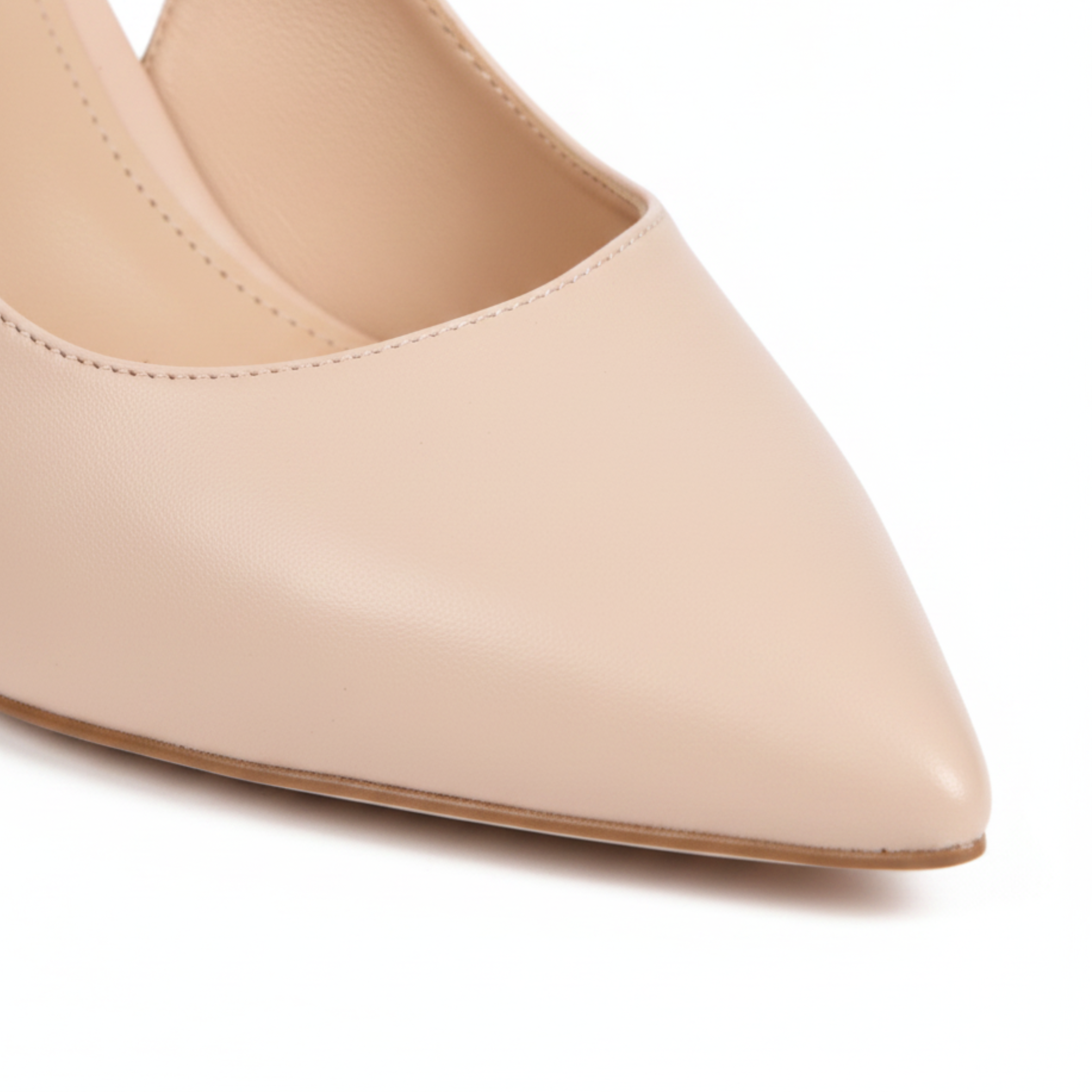 Pointed Toe Slingback Pumps for Women Low Heel Kitten Heel Shoes