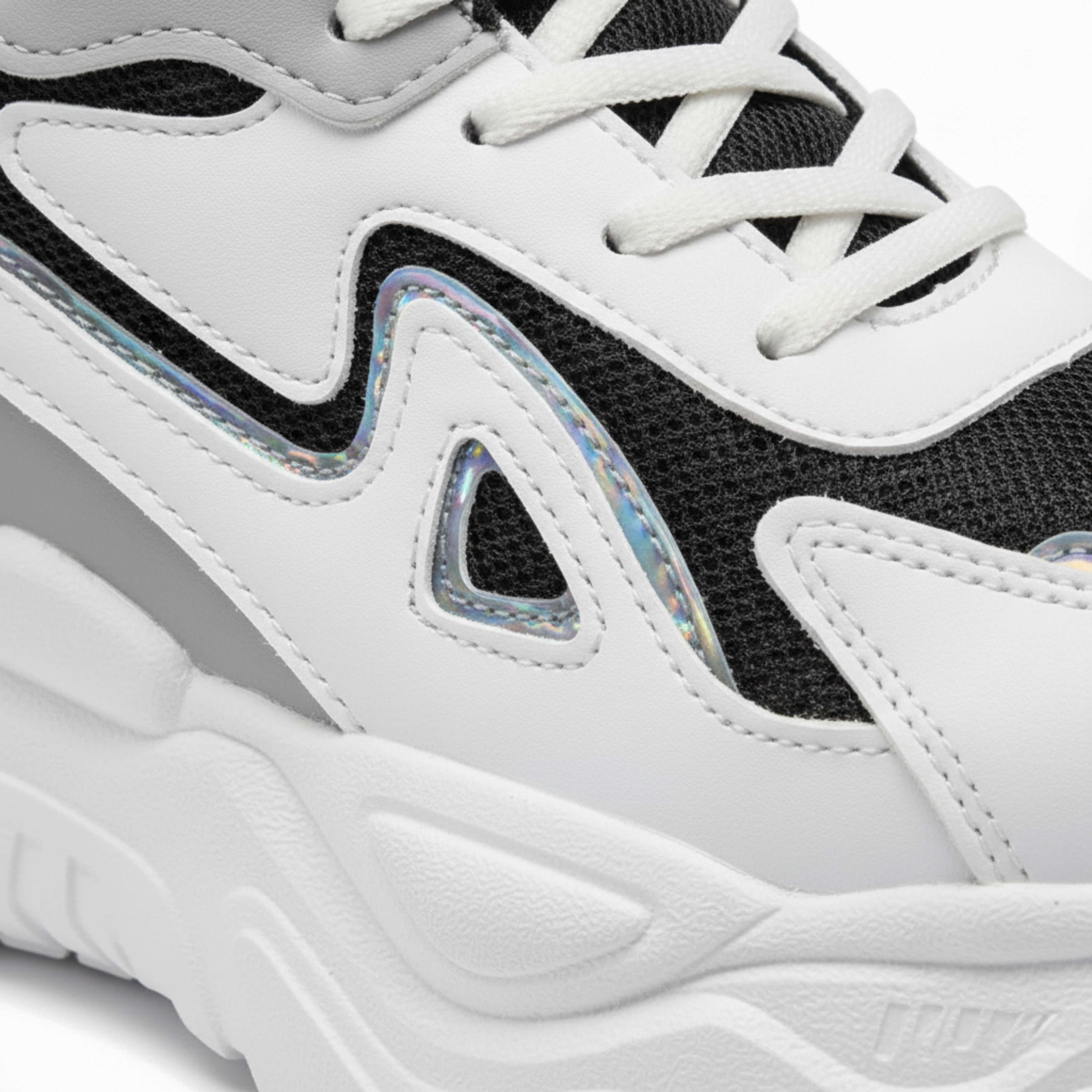 Chunky plateau sneakers til kvinder med høj sål og snørebånd