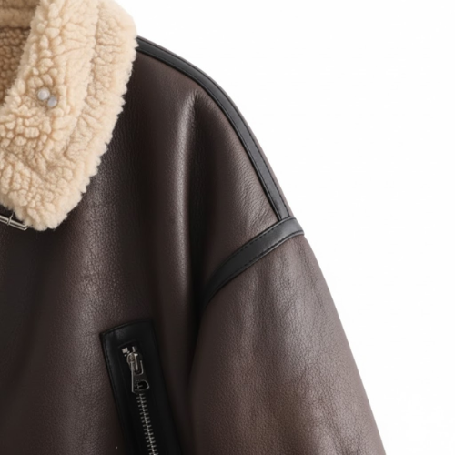 Short Loose and Versatile Women's Jacket Lined with Fur