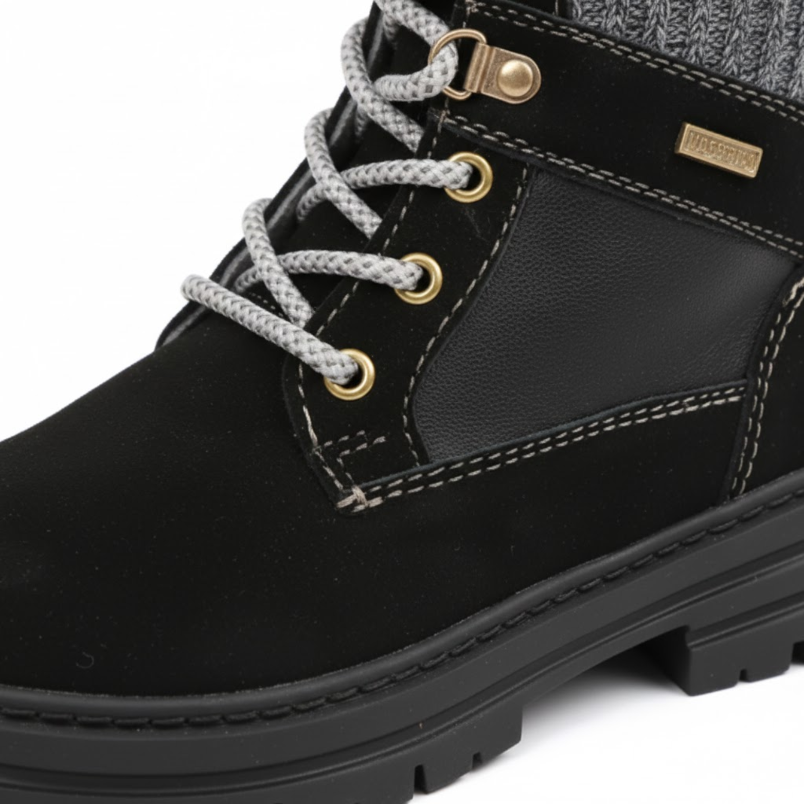 Retro women's boots winter lace-up mid-calf platform boots