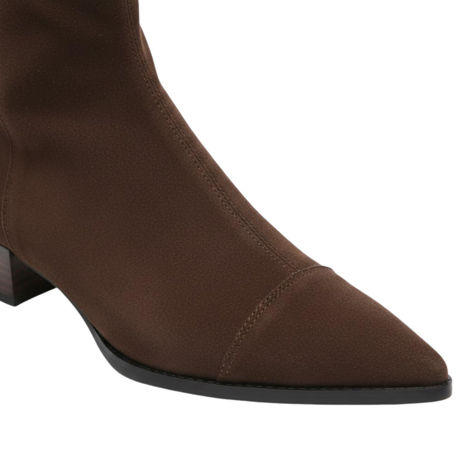 Botins Mulher Tamanho Grande com Biqueira Apontada e Corte Elegante