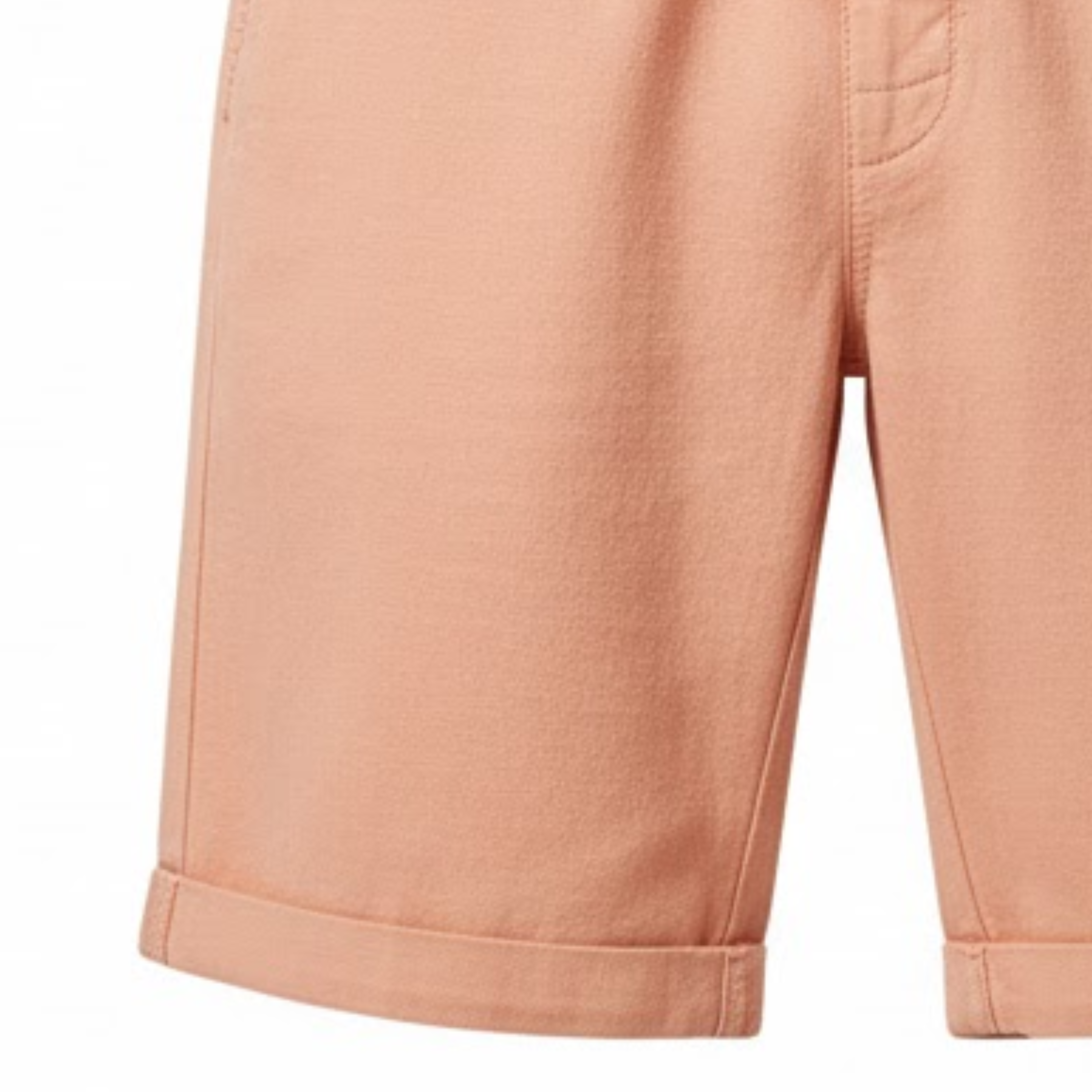 Shorts für Herren aus 100 % Leinen mit elastischem Bund und Kordelzug, gerade geschnitten