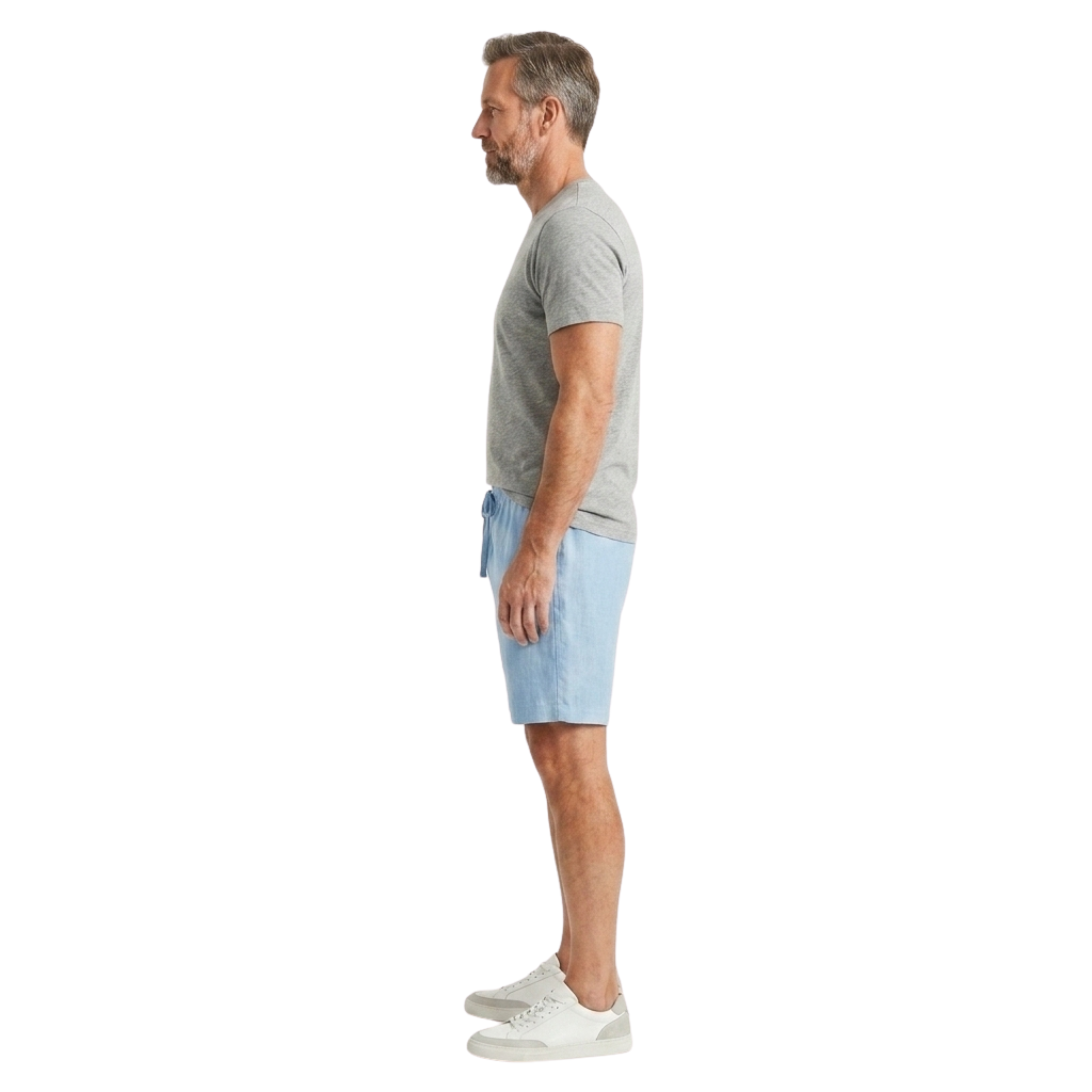 Short in lino per uomo — taglio casual — spiaggia e estate