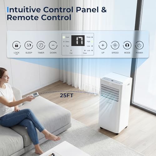 Aire acondicionado portátil 3 en 1 de 9000 BTU para habitaciones pequeñas y dormitorios