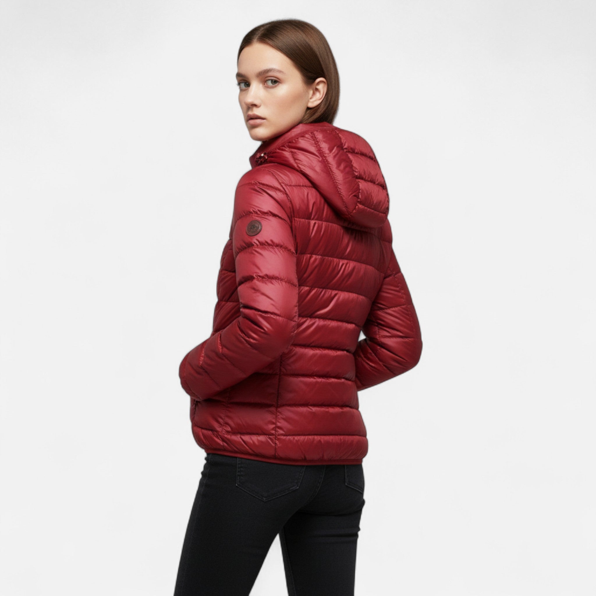 Ancient World | Elegant Women's Lightweight Hooded Down Jacket