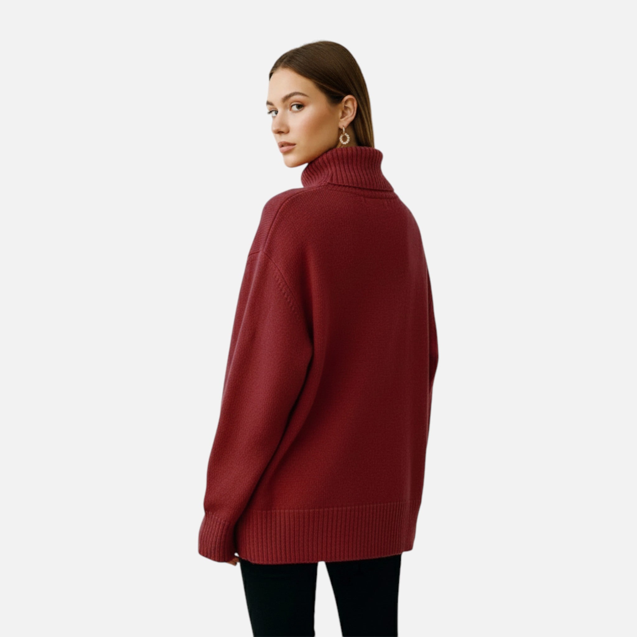 Ancienne Monde | Pull Col Roulé Épais Femme