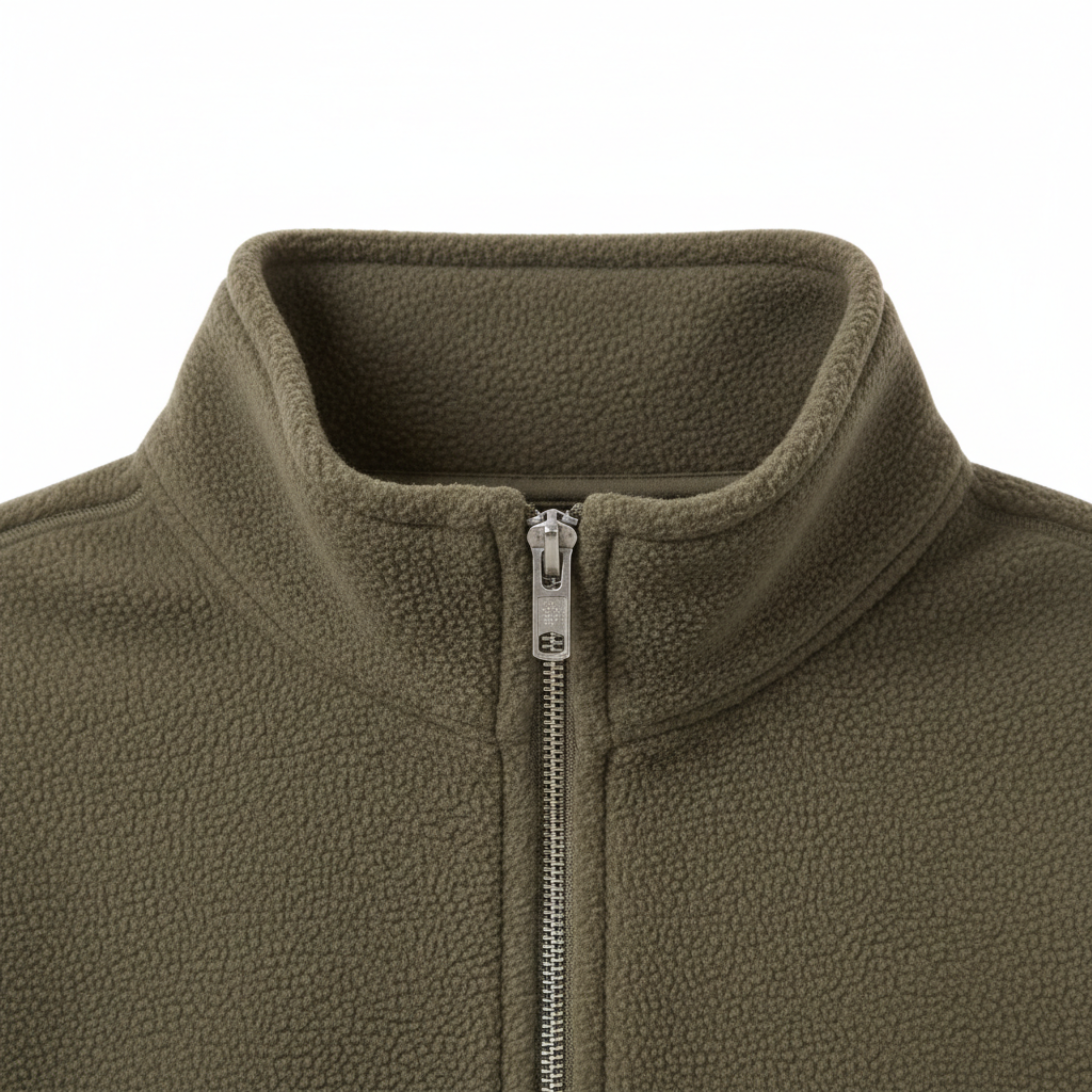 Women's Short Zip-Up Jacket with Stand-Up Collar and Long Sleeves