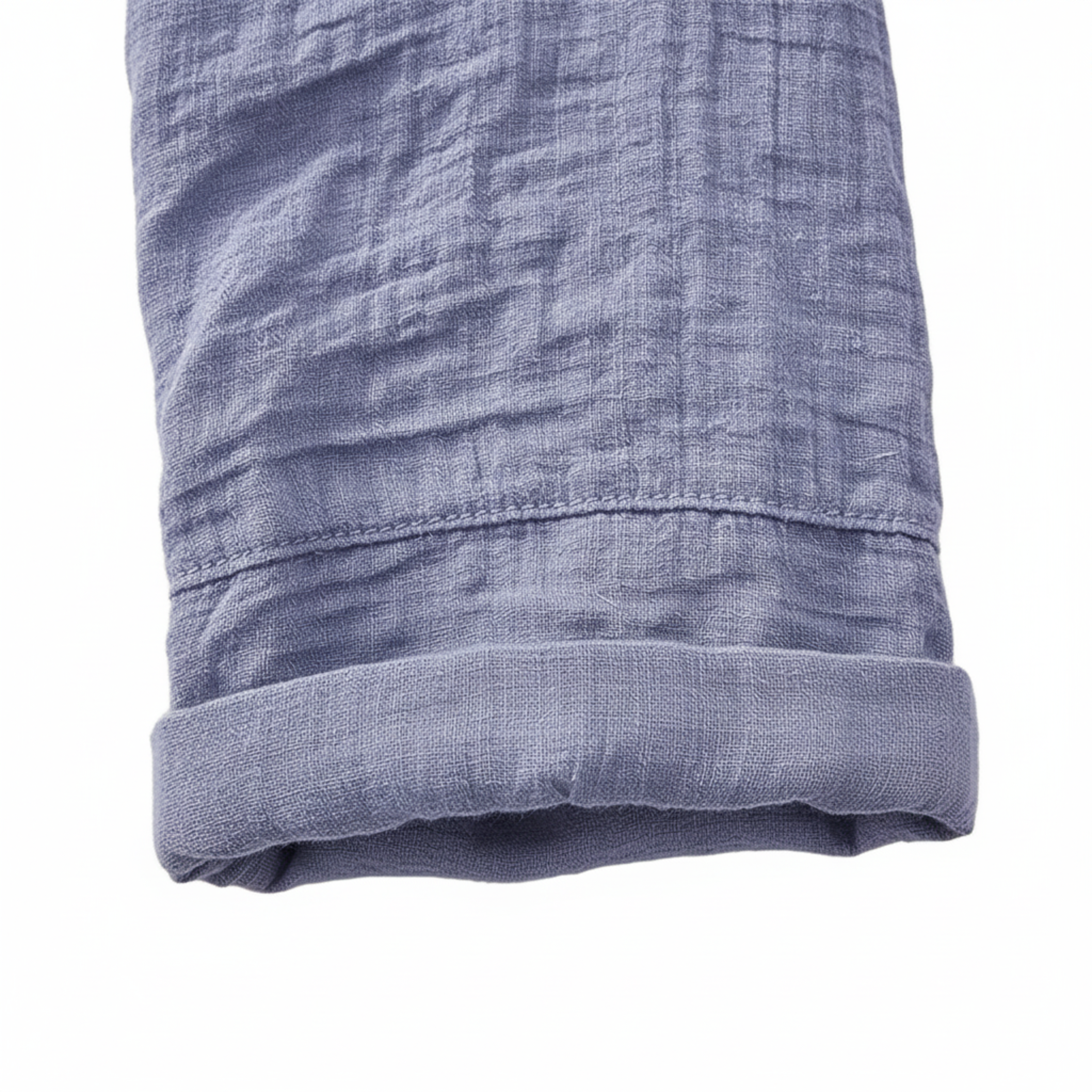Blusa da donna con scollo a V, bottoni e maniche 3/4 in lino e cotone