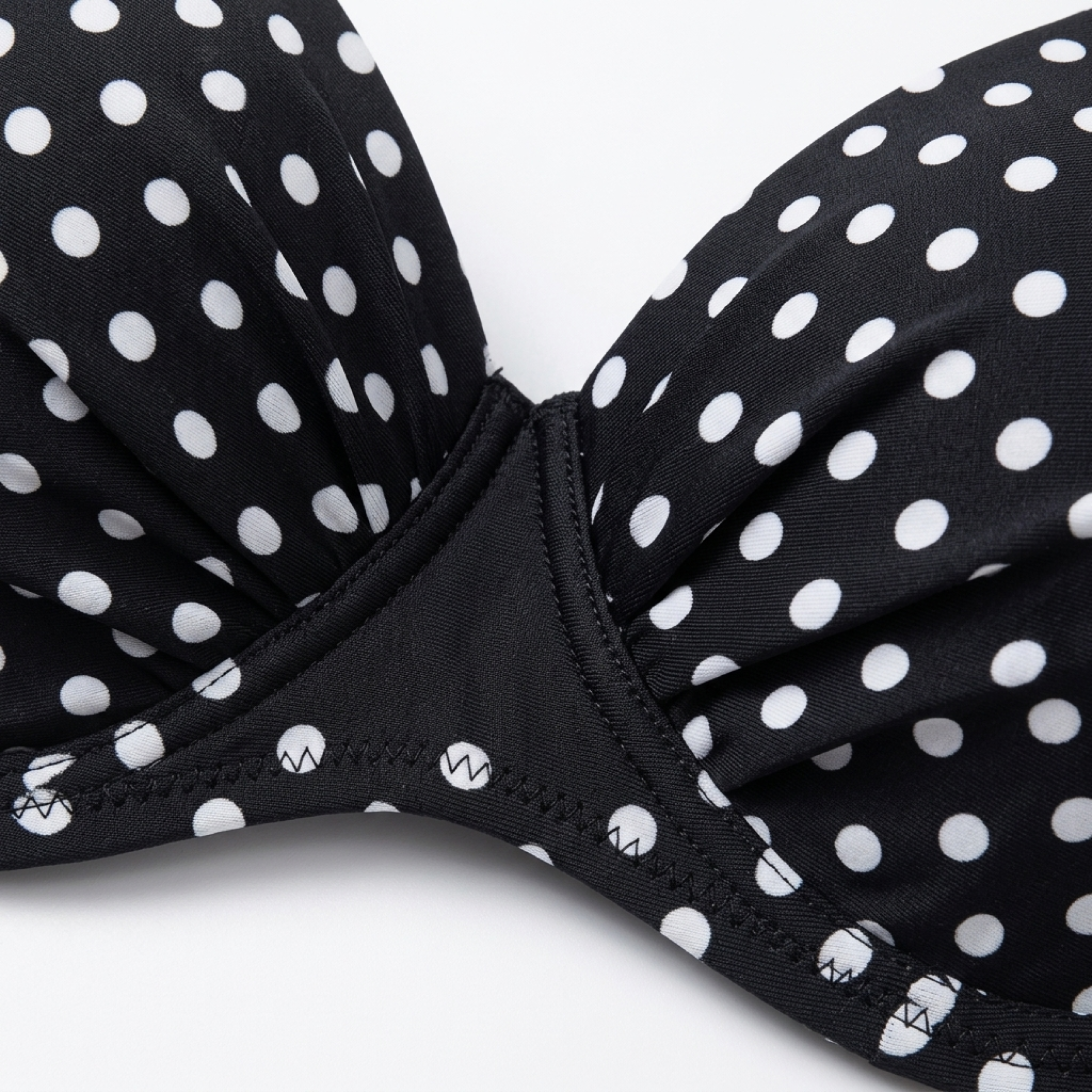 Costume da bagno due pezzi taglia grande per donna bikini vita alta a pois