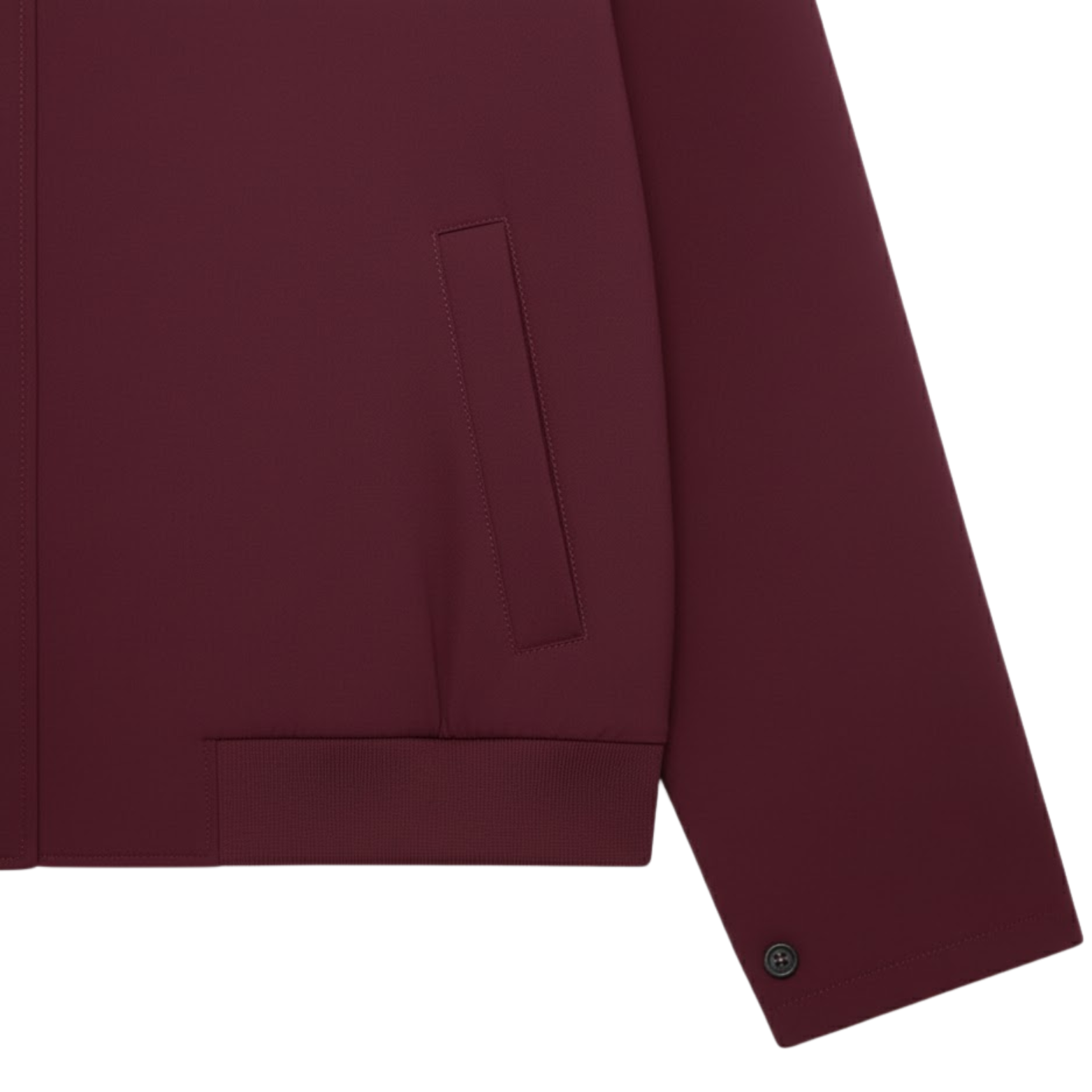 Burgundy jacket with shirt collar and tailored cut