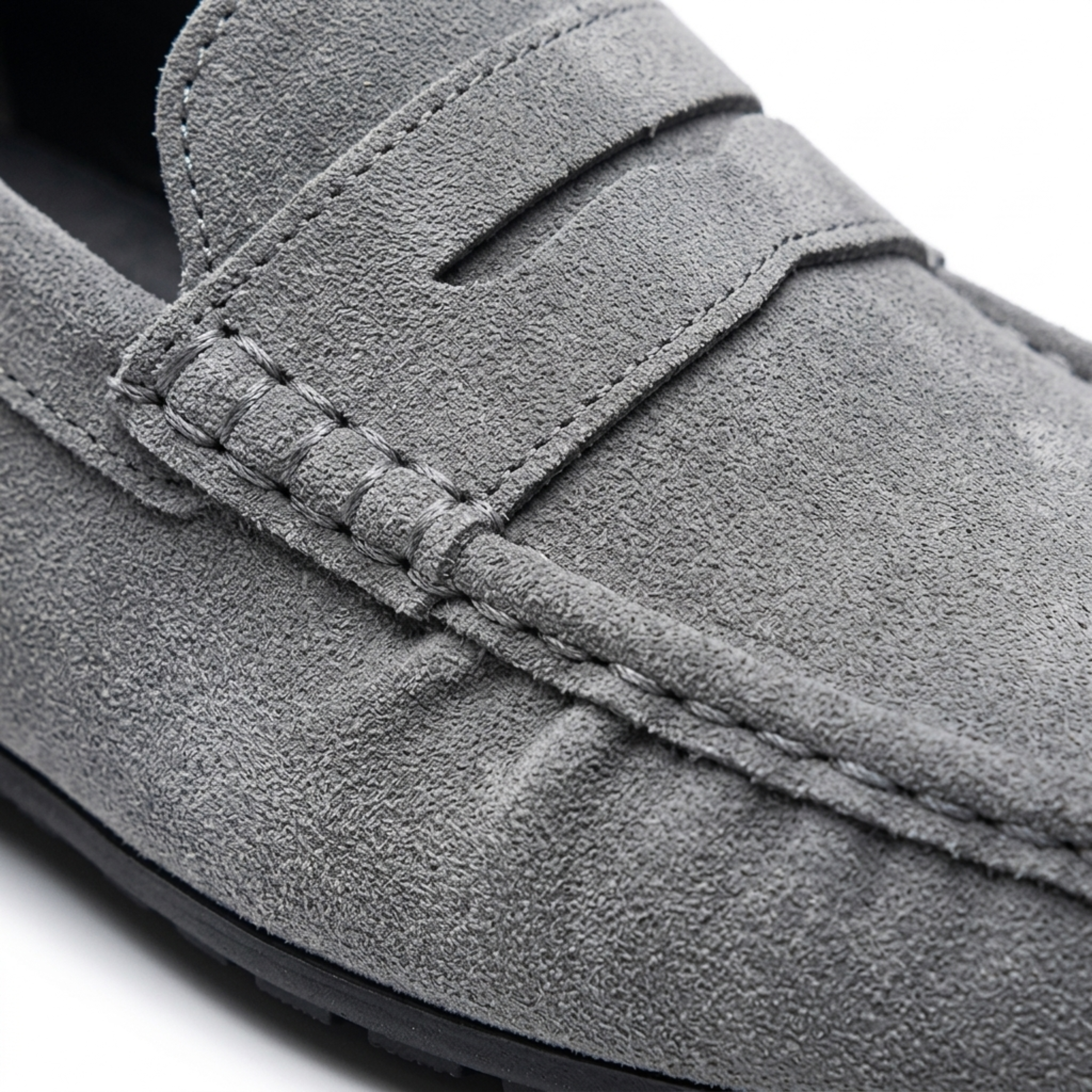 Men's Suede Loafers — Penny Strap — Casual Everyday Style