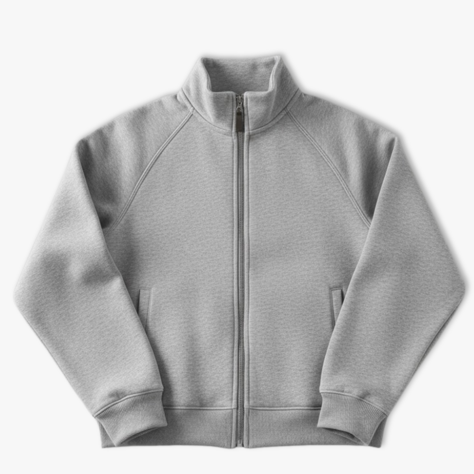 Chaqueta con cremallera para mujer, cuello alto, corte relajado, estilo urbano moderno