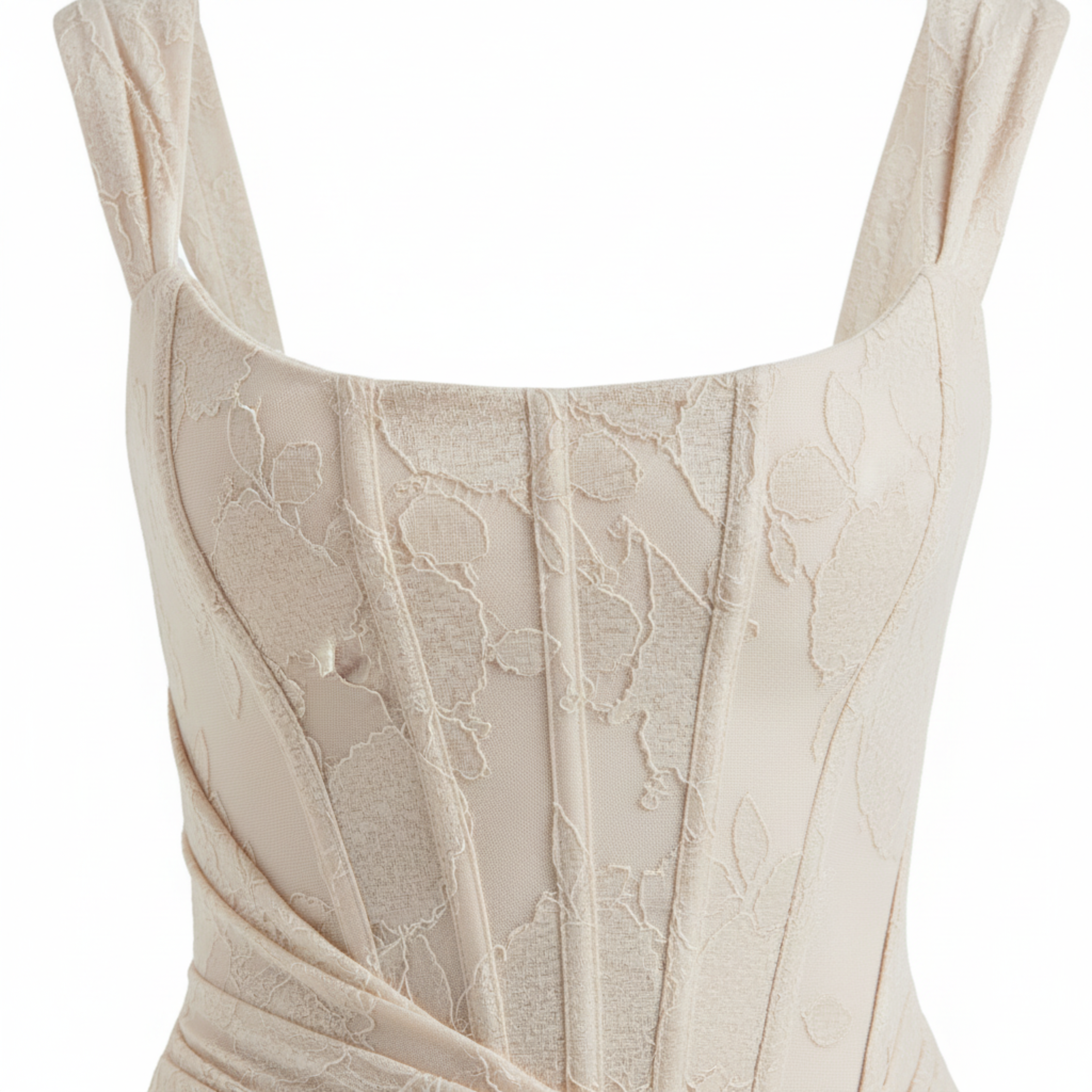 Blondekjole med bar skuldre og bustier til kvinder