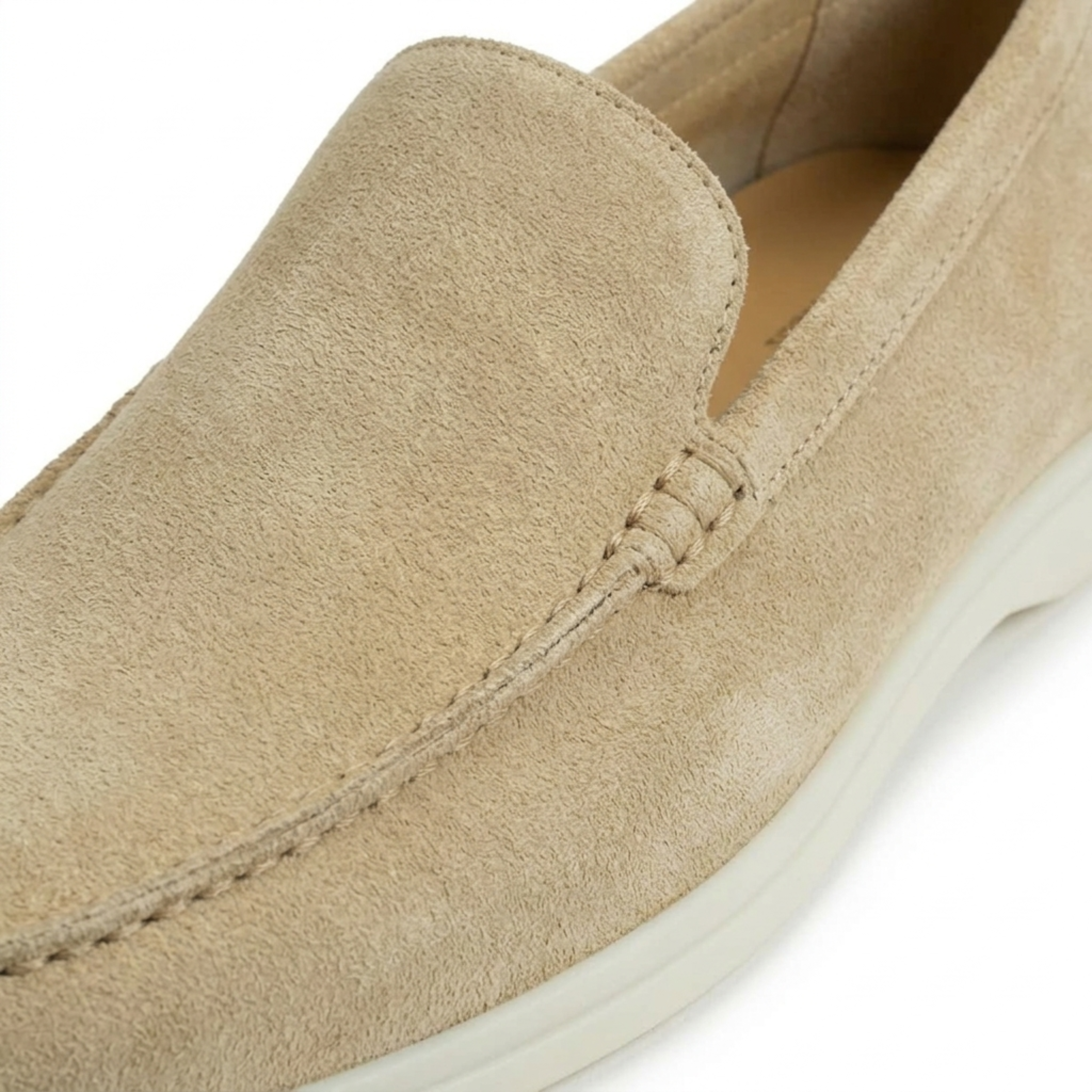 Men's suede moccasins — lightweight and flexible sole — office and everyday use