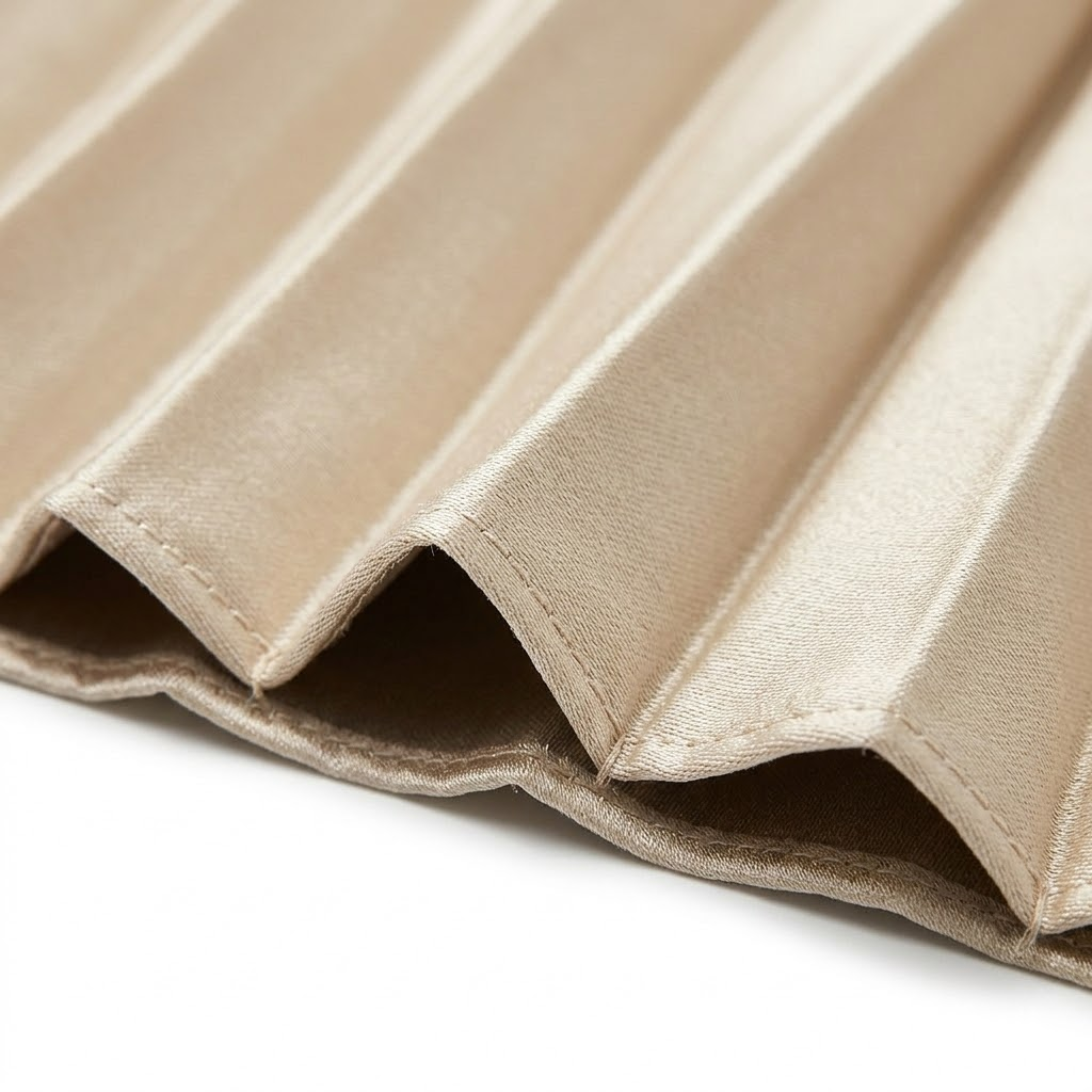 Saia Longa Plissada Satinada com Cintura Alta Elástica para Mulher