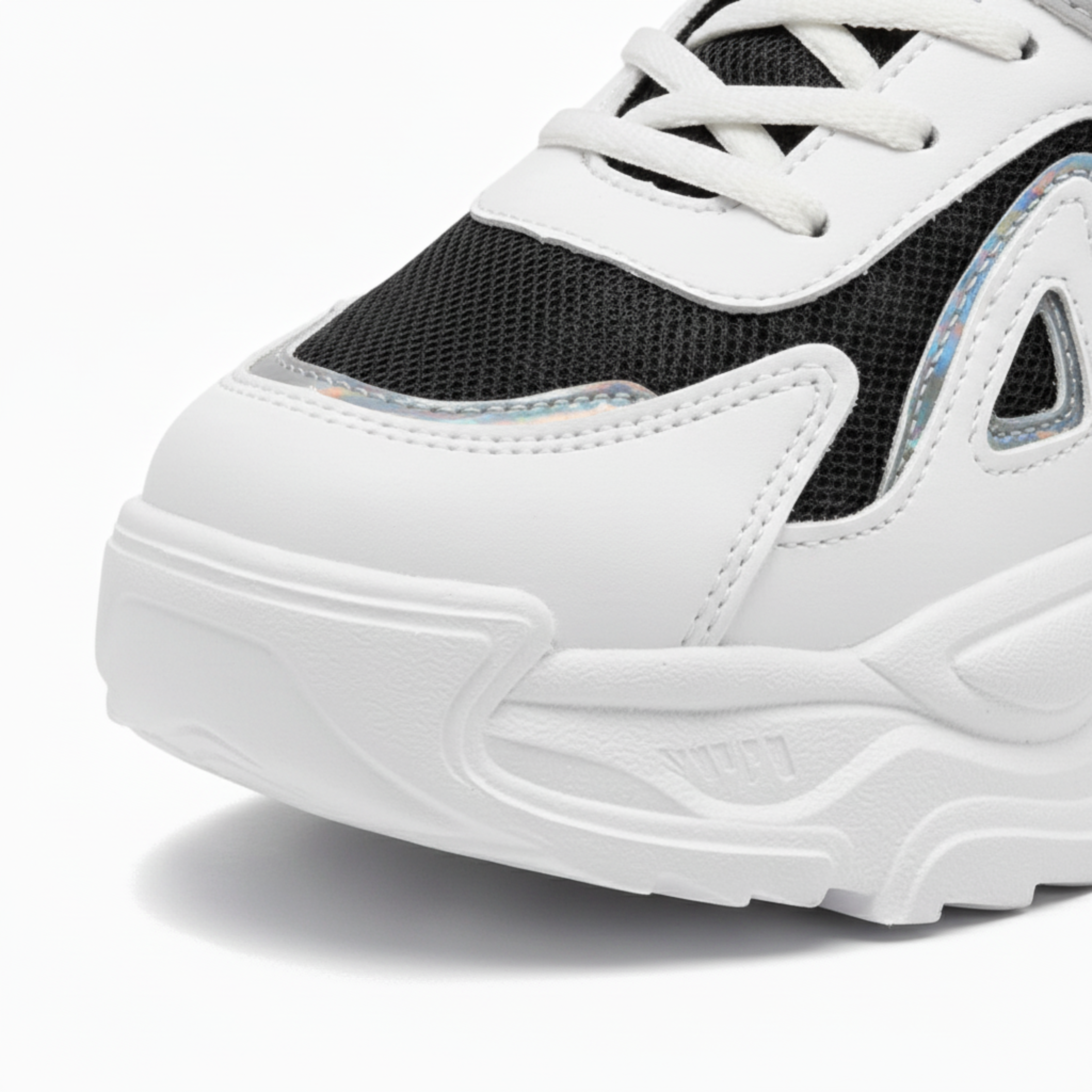 Chunky plateau sneakers til kvinder med høj sål og snørebånd