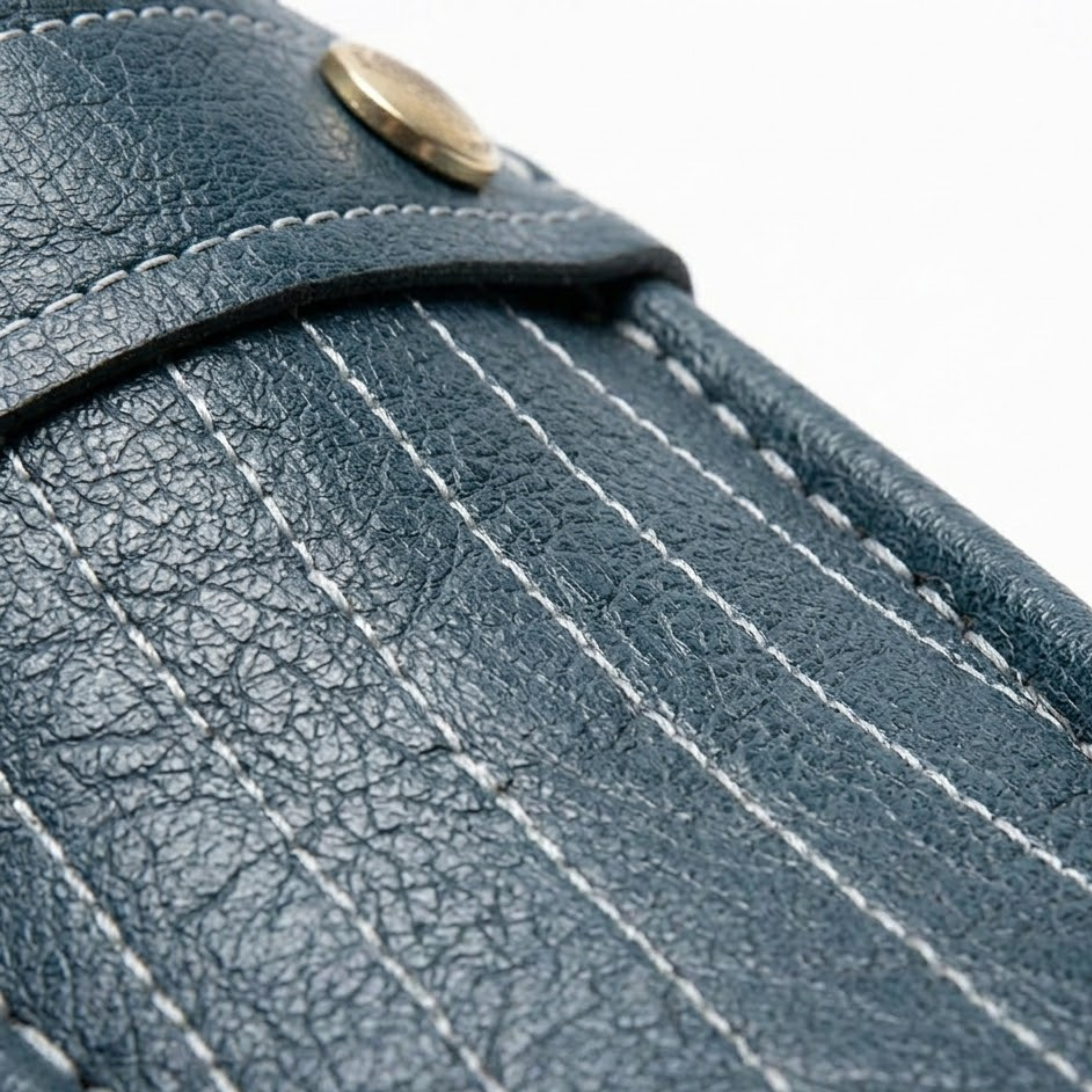 Mocassini in Vera Pelle da Uomo a Righe con Bottone Decorativo e Slip-On