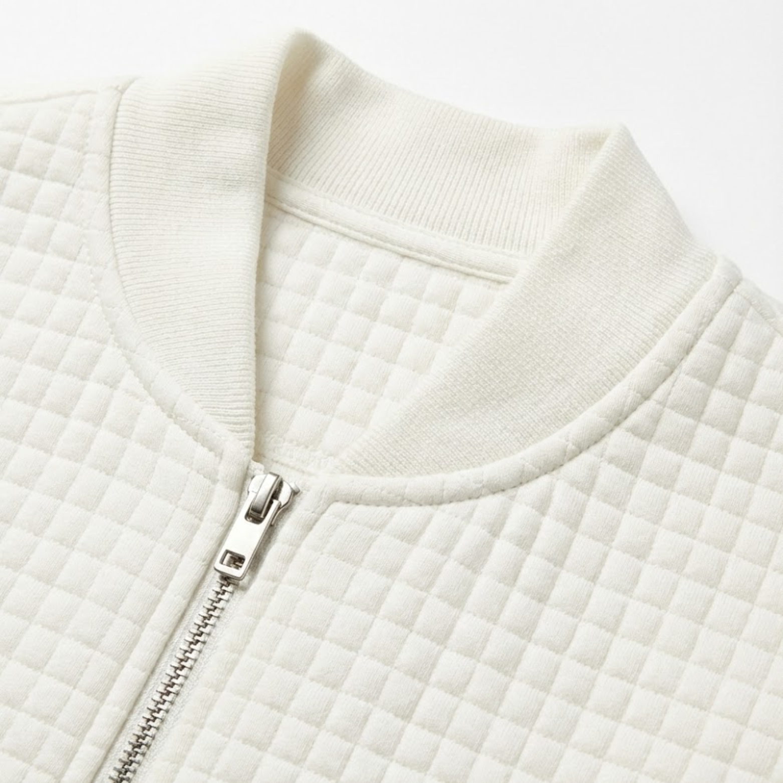 Pánská bunda s kostkovaným vzorem, na zip a s volným stojáčkem