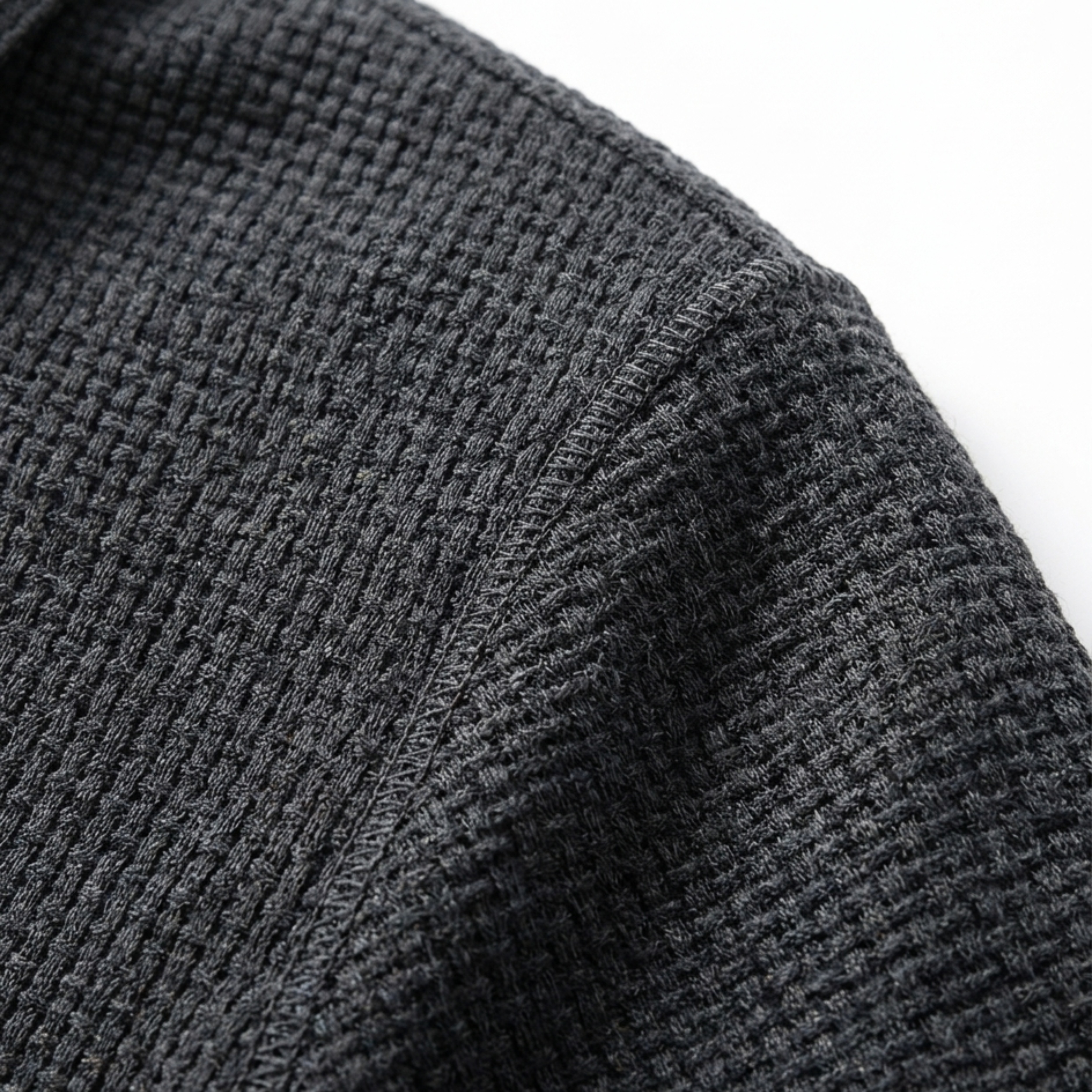 Men's Polo Shirt with Waffle Texture and Short Sleeves — Office & Relaxation