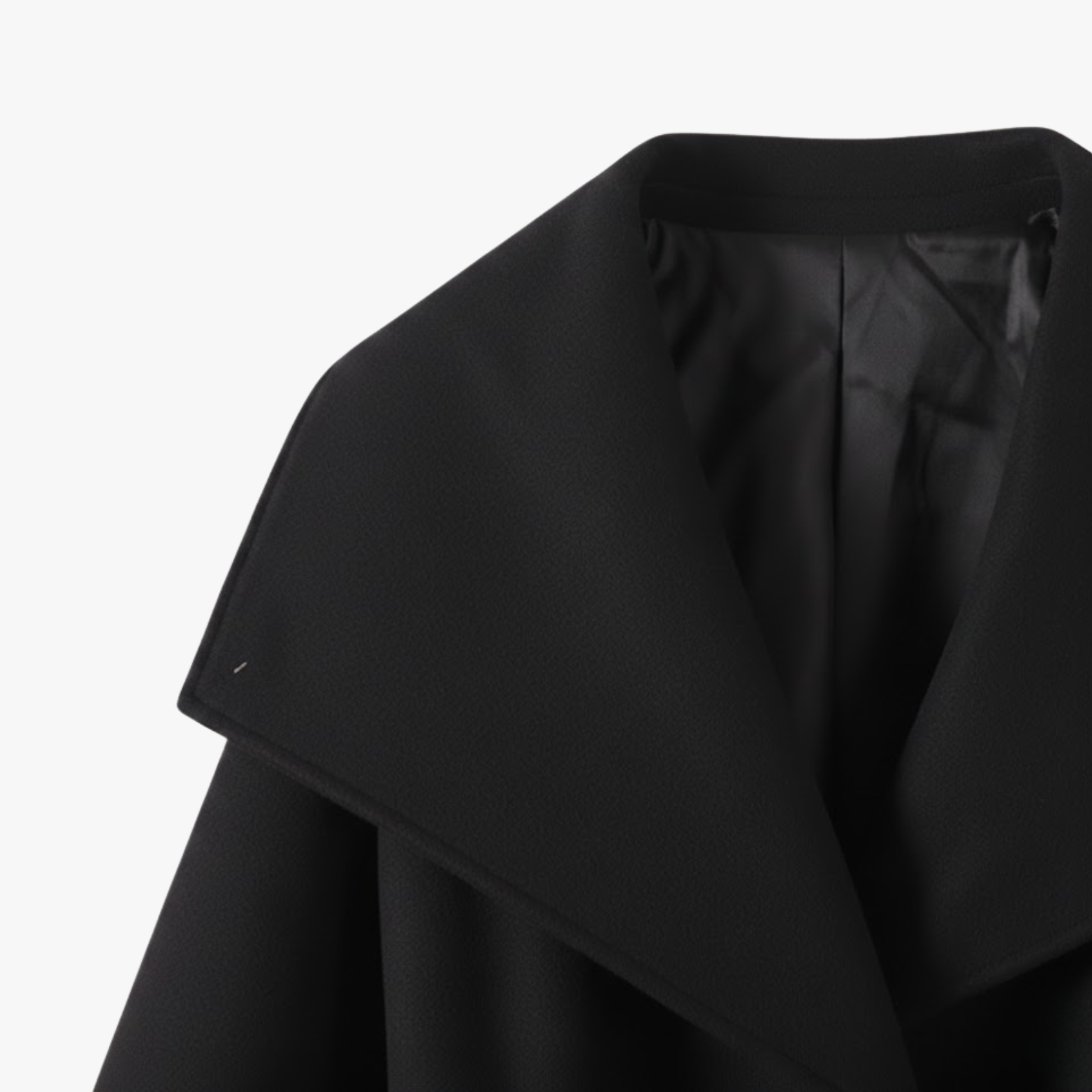 Manteau Femme en Fausse Fourrure avec Ceinture, Col Haut et Manches Longues