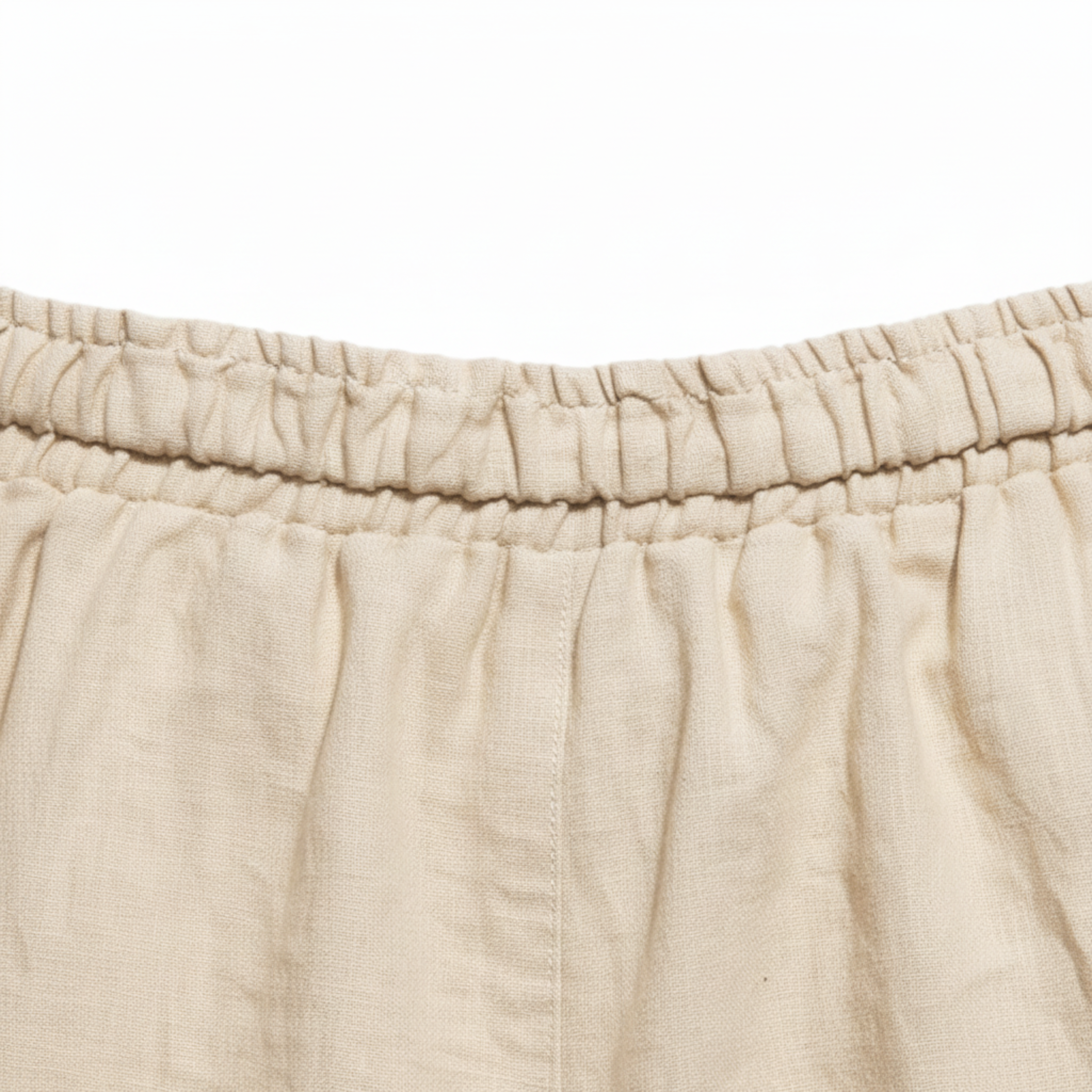 Short bermuda de lino para mujer con talle alto y bolsillos aplicados