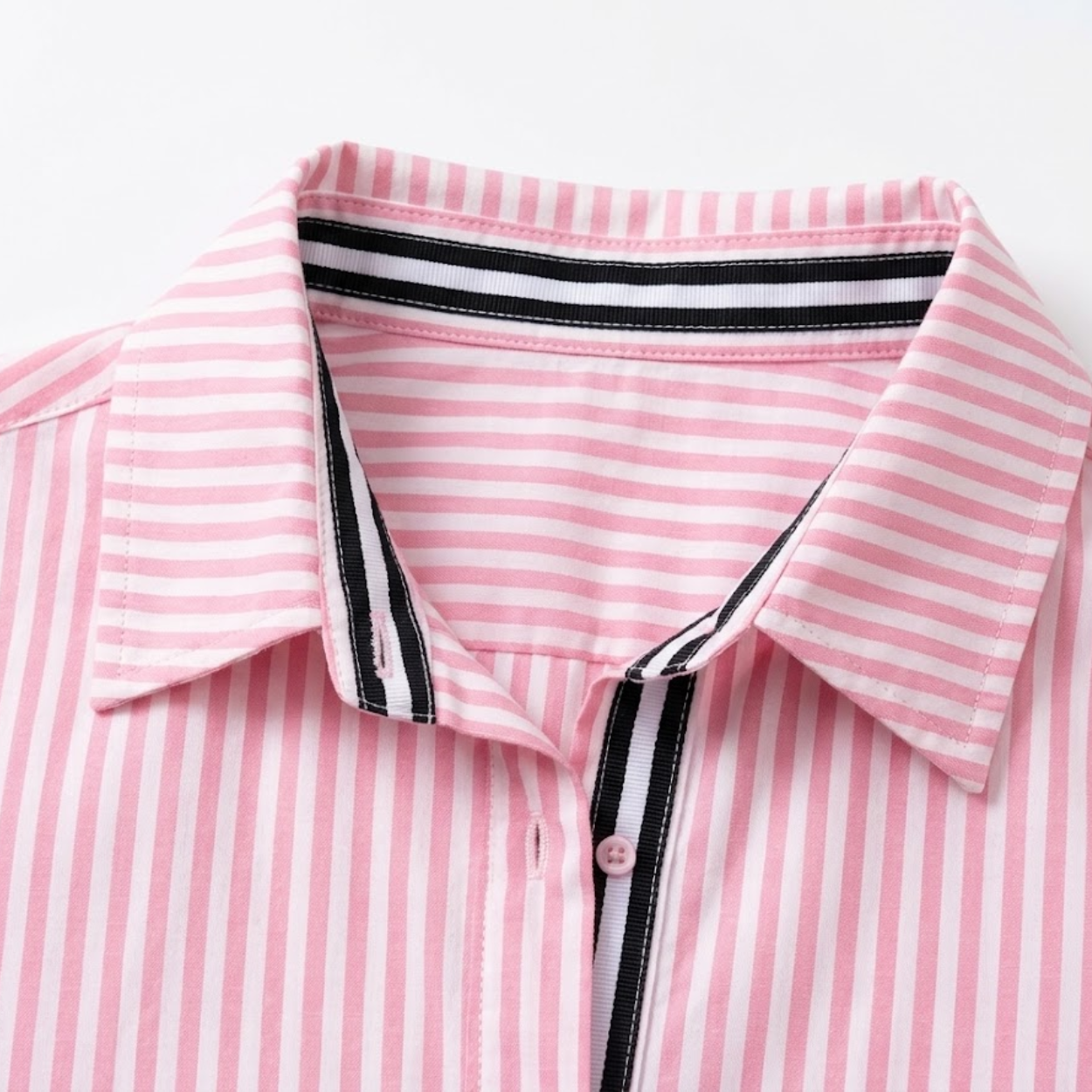 Camisa de Rayas para Mujer con Botones y Corte Clásico Casual