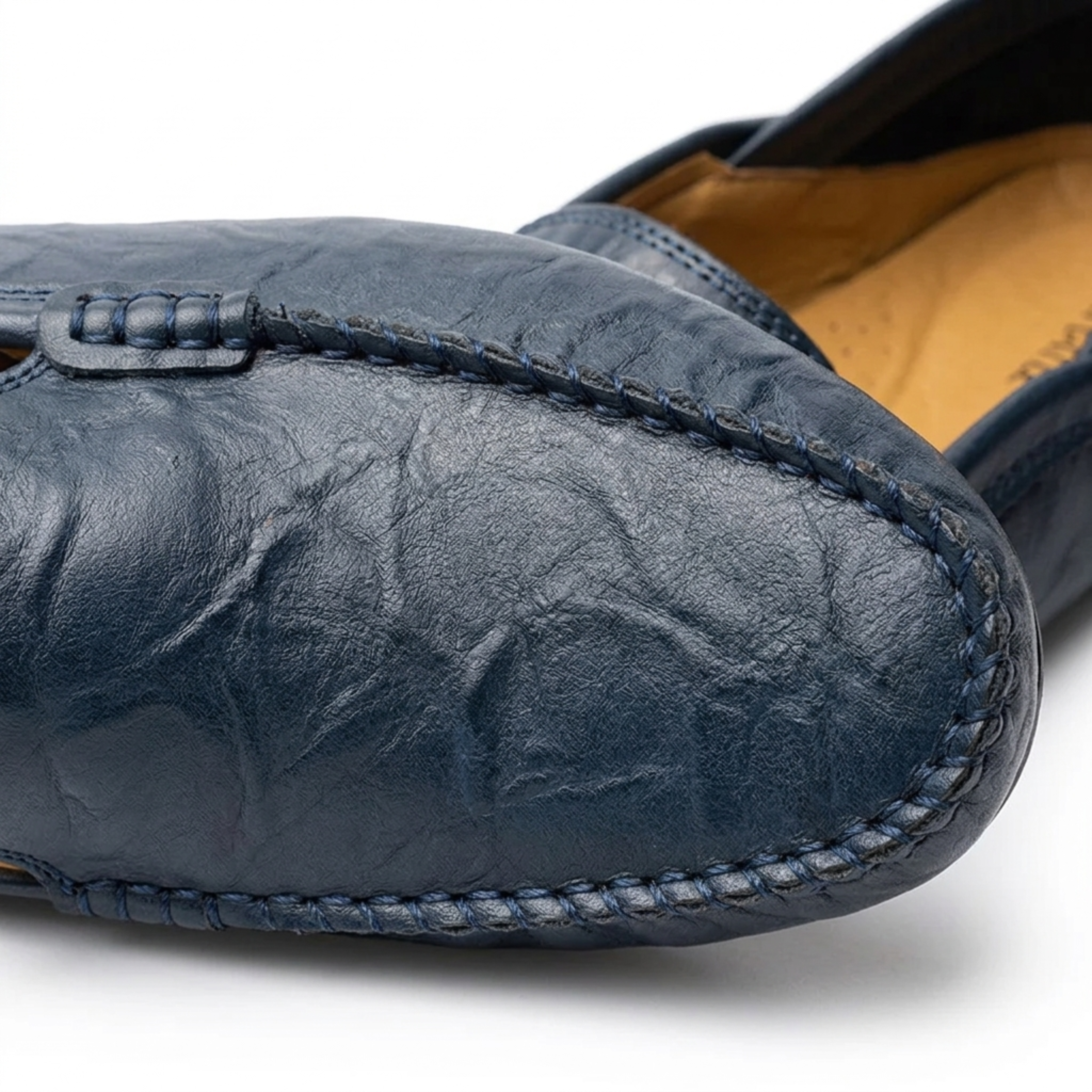 Men's leather moccasins — foldable heel — travel and casual style