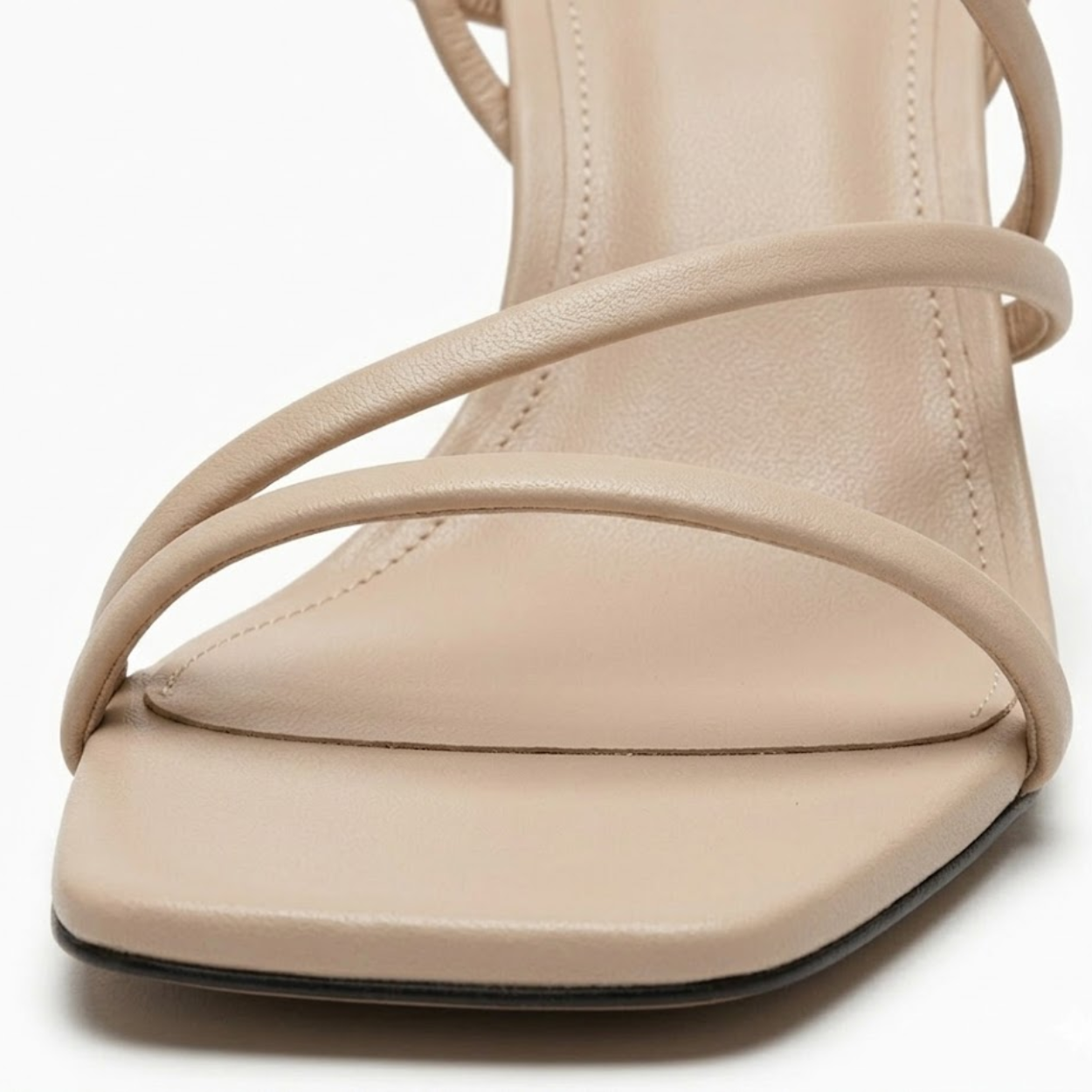 Sandalias de Tacón Alto para Mujer con Múltiples Tiras y Tacón Acampanado