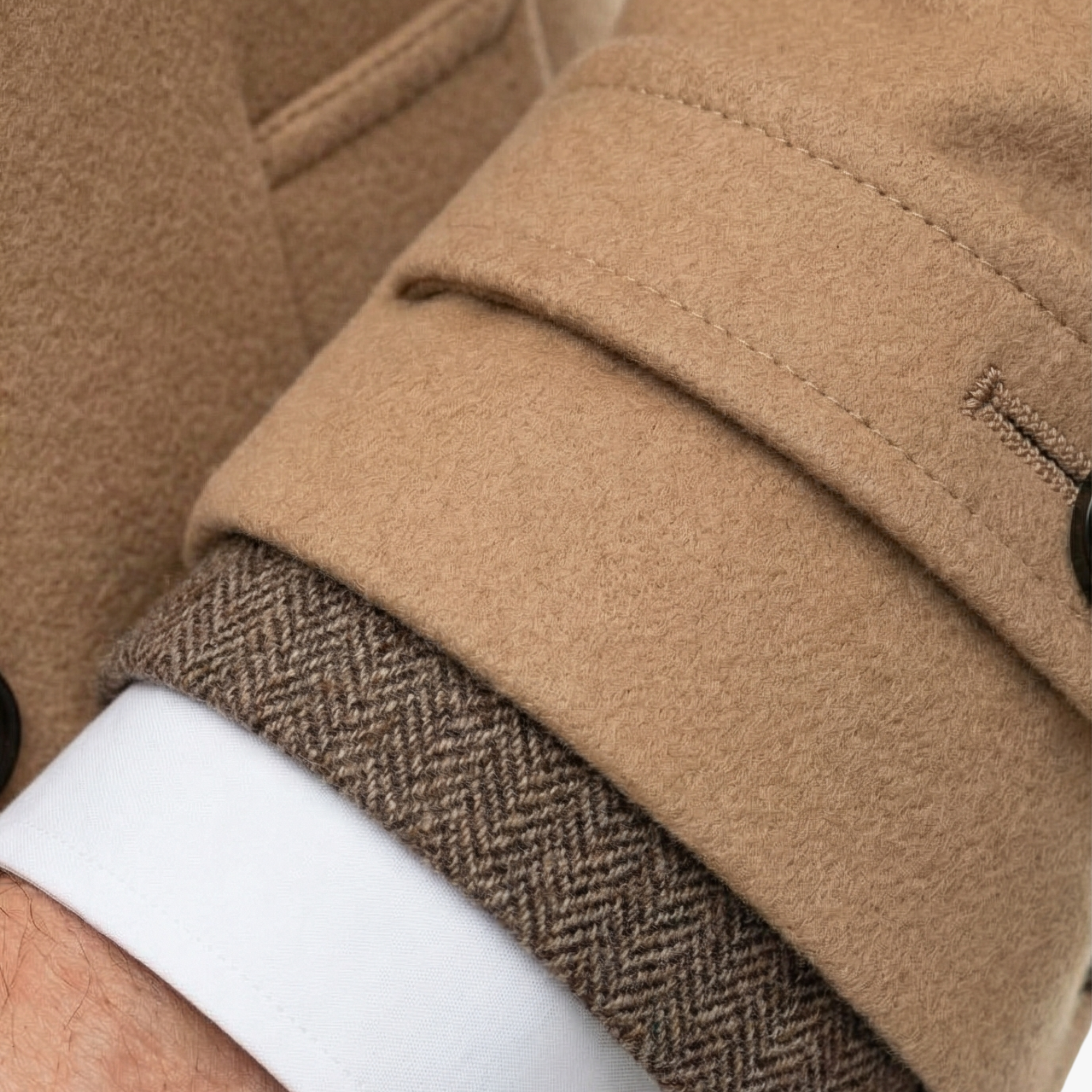 Men's wool coat autumn winter business casual style double-breasted long trench coat