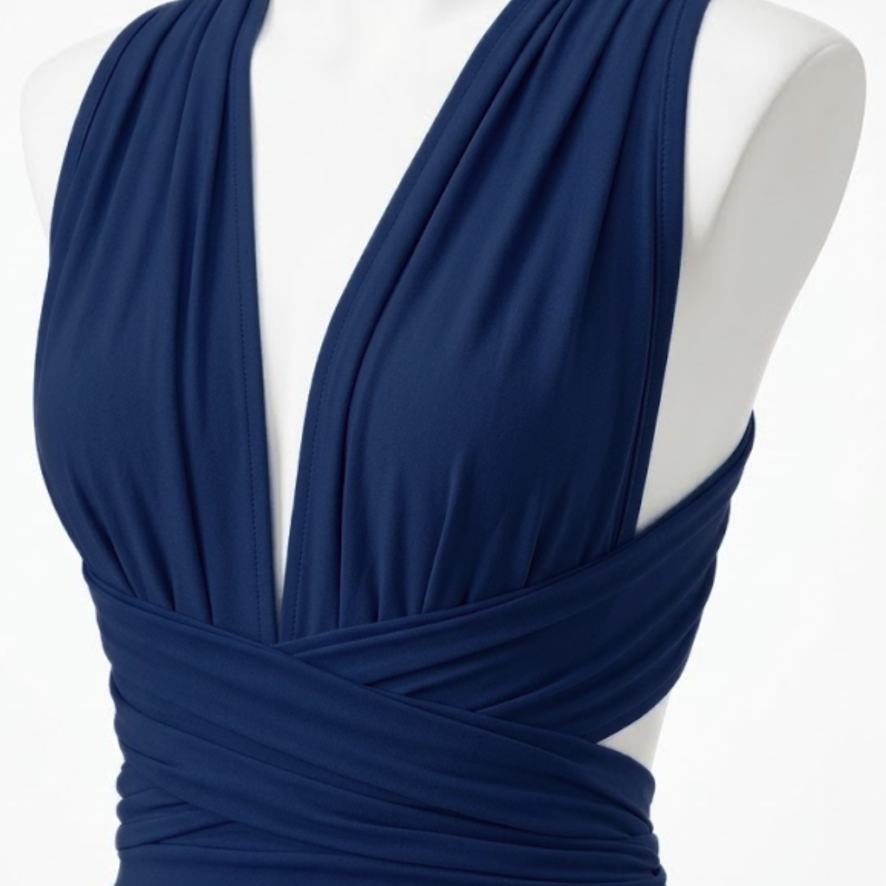 Vestido Maxi Convertible Infinity con Tirantes Multi-Posiciones y Falda Fluida