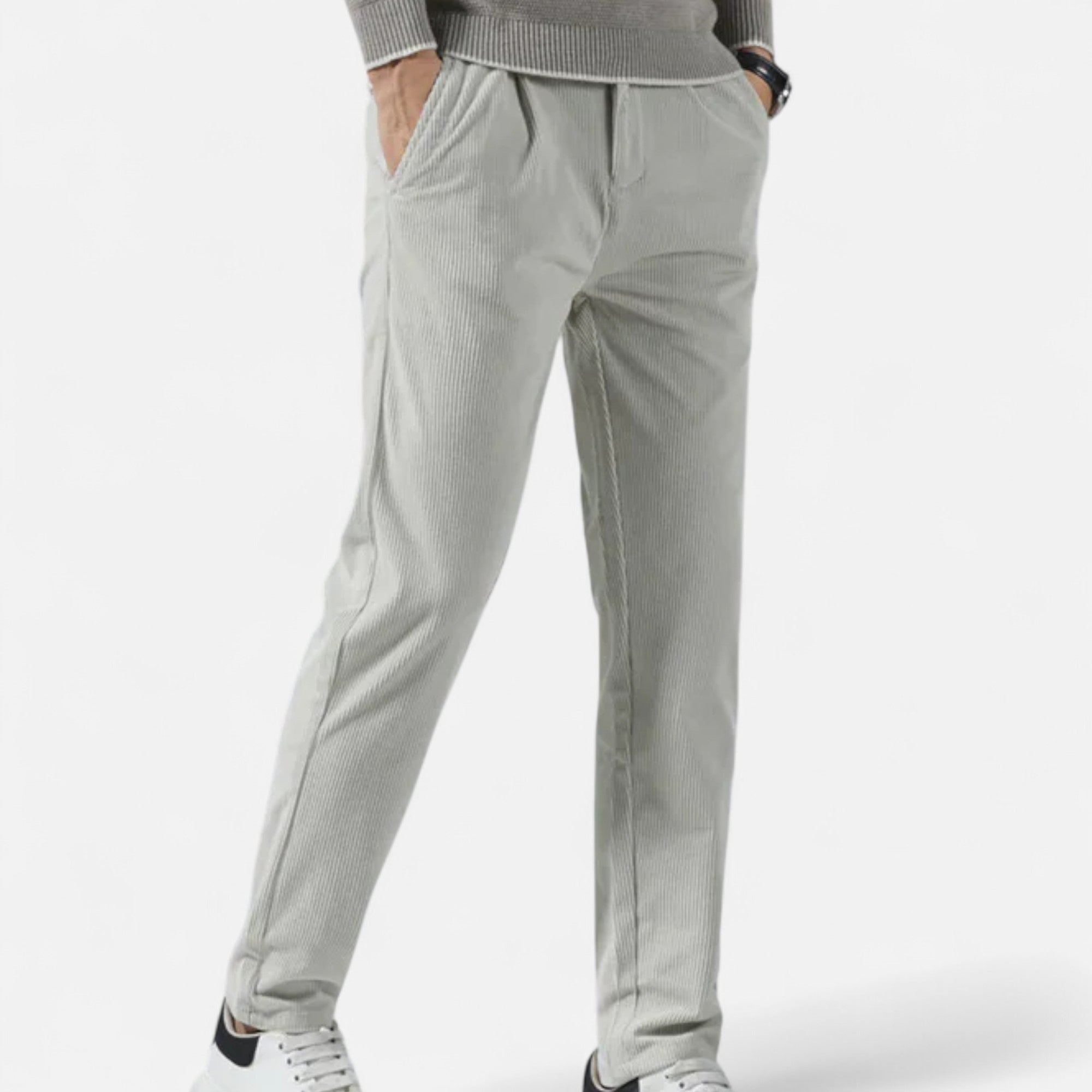 Ancienne Monde | Pantalon Homme Velours Côtelé Coupe Classique