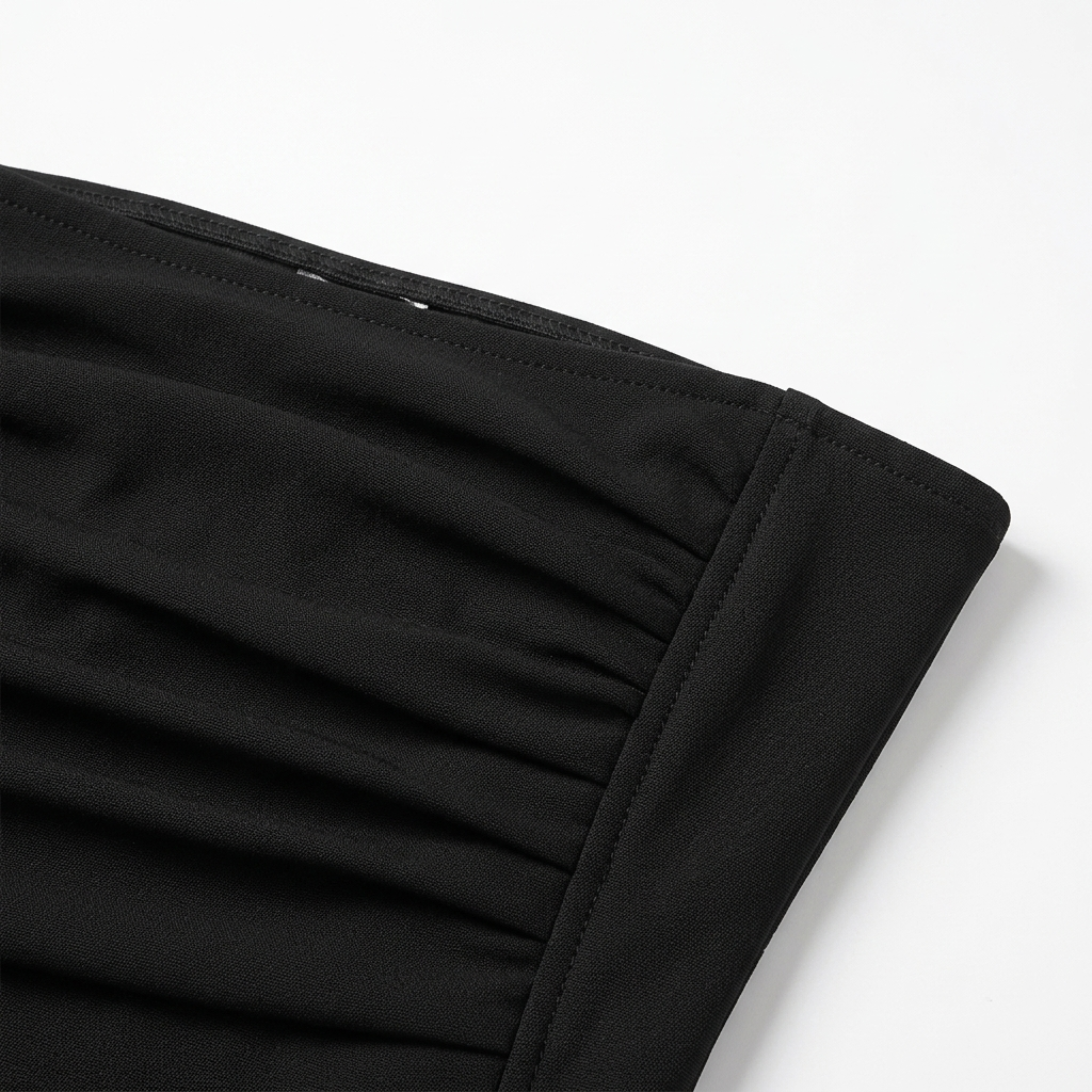 Vestido de noche largo — corte sirena fruncido con abertura | gala formal