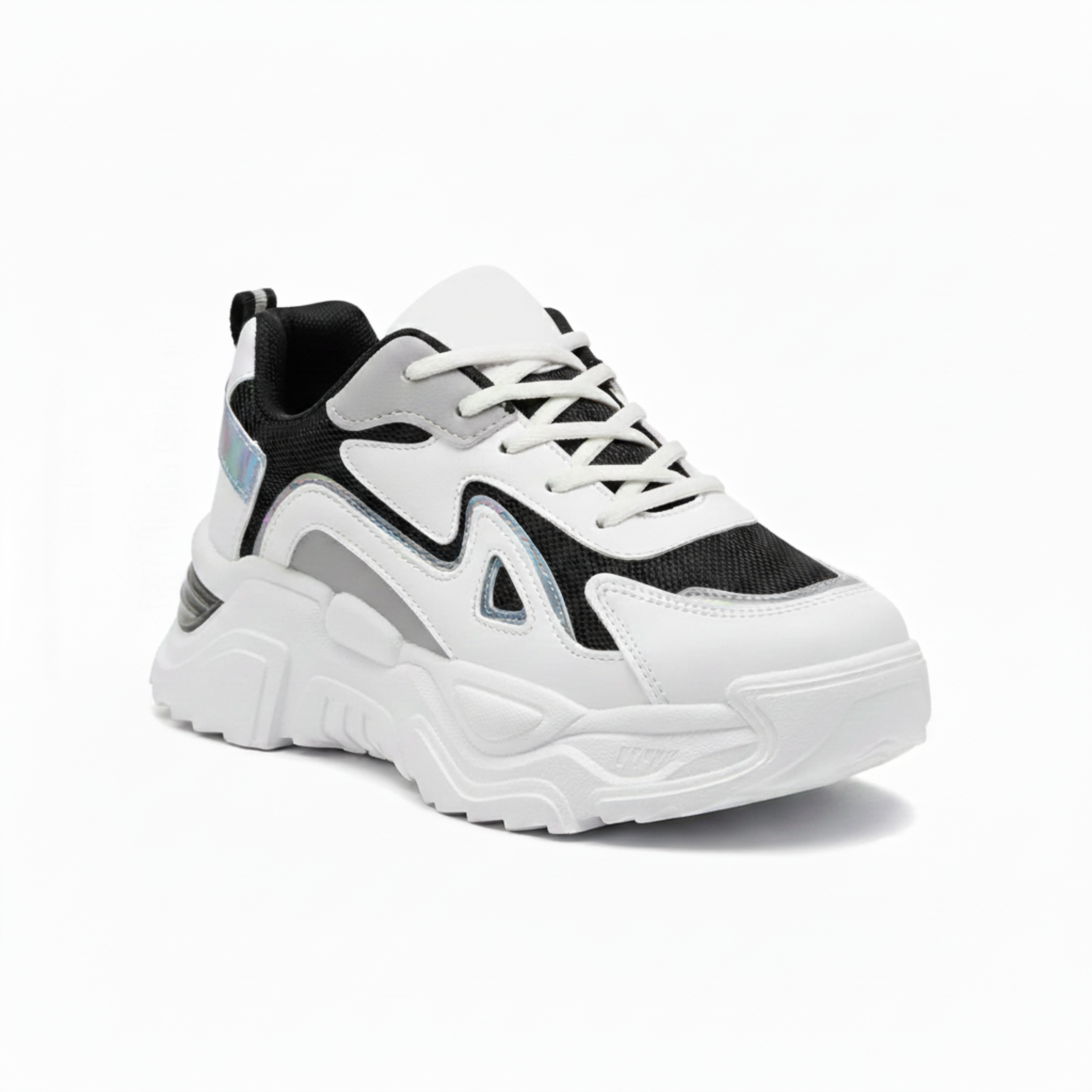 Chunky plateau sneakers til kvinder med høj sål og snørebånd