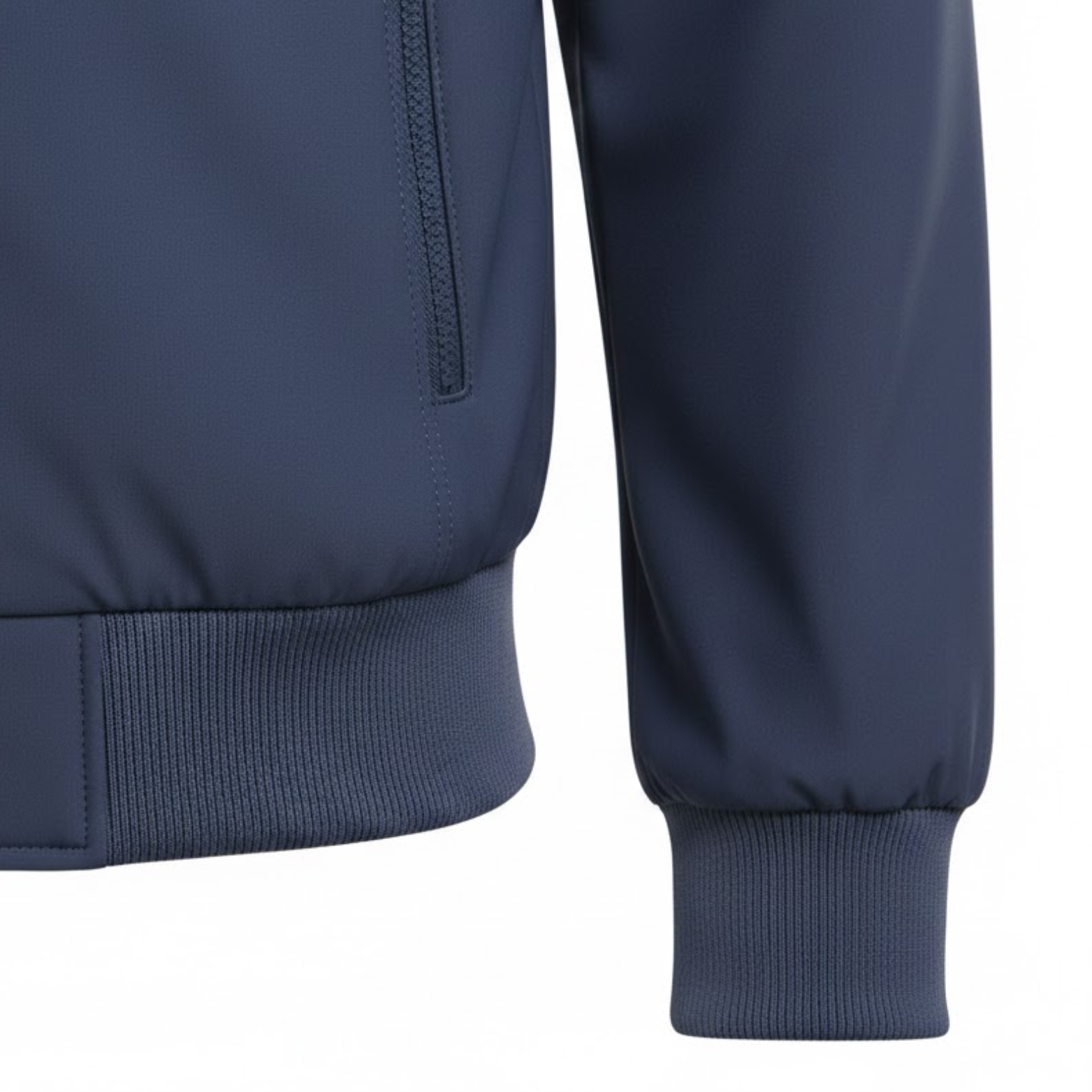 Light bomber jacket for men with stand-up collar and zipper, slim fit