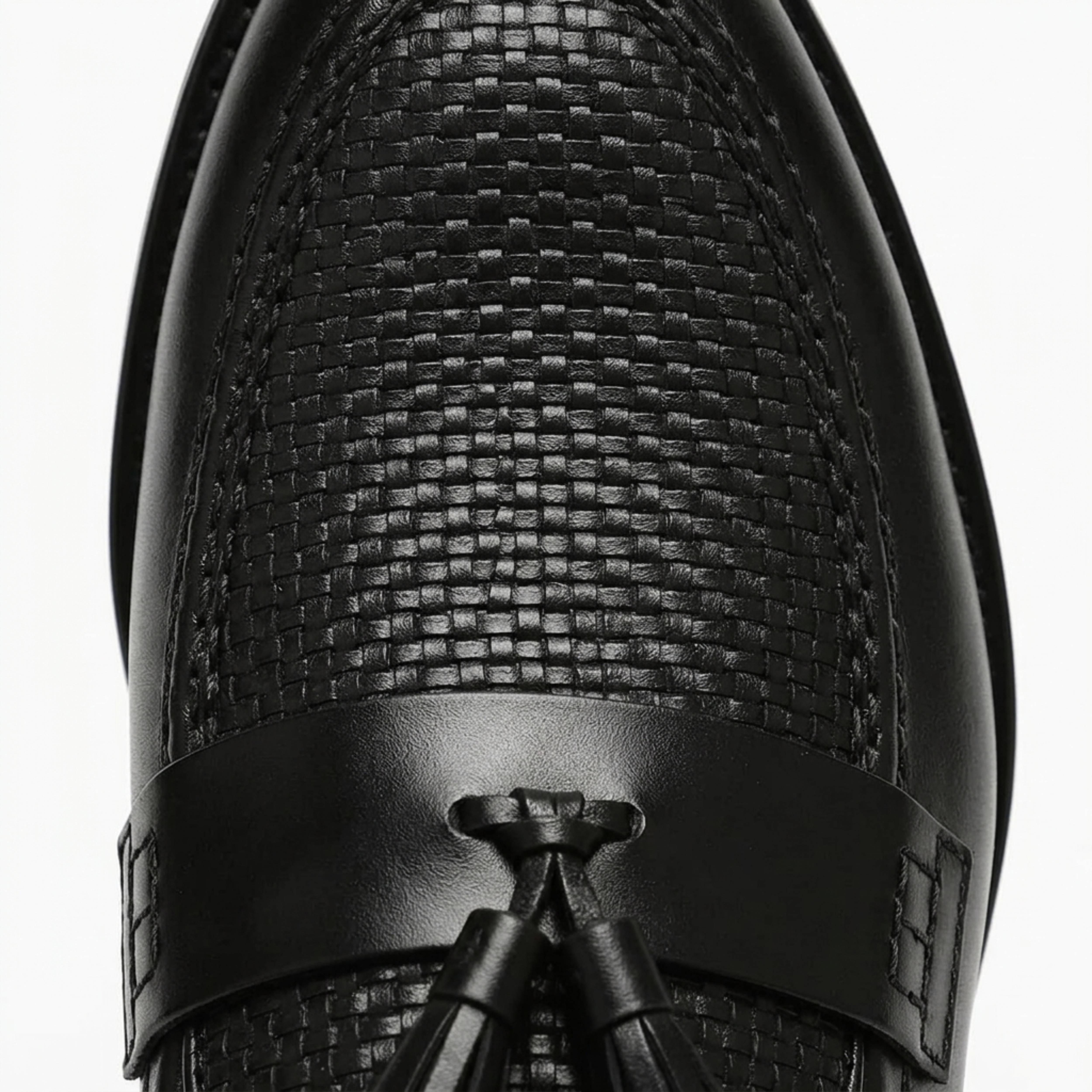 Men's braided shoes — slip-on loafers for the office