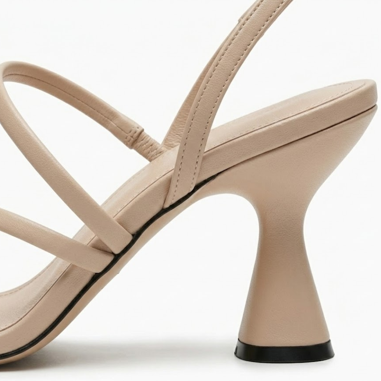 Sandalias de Tacón Alto para Mujer con Múltiples Tiras y Tacón Acampanado