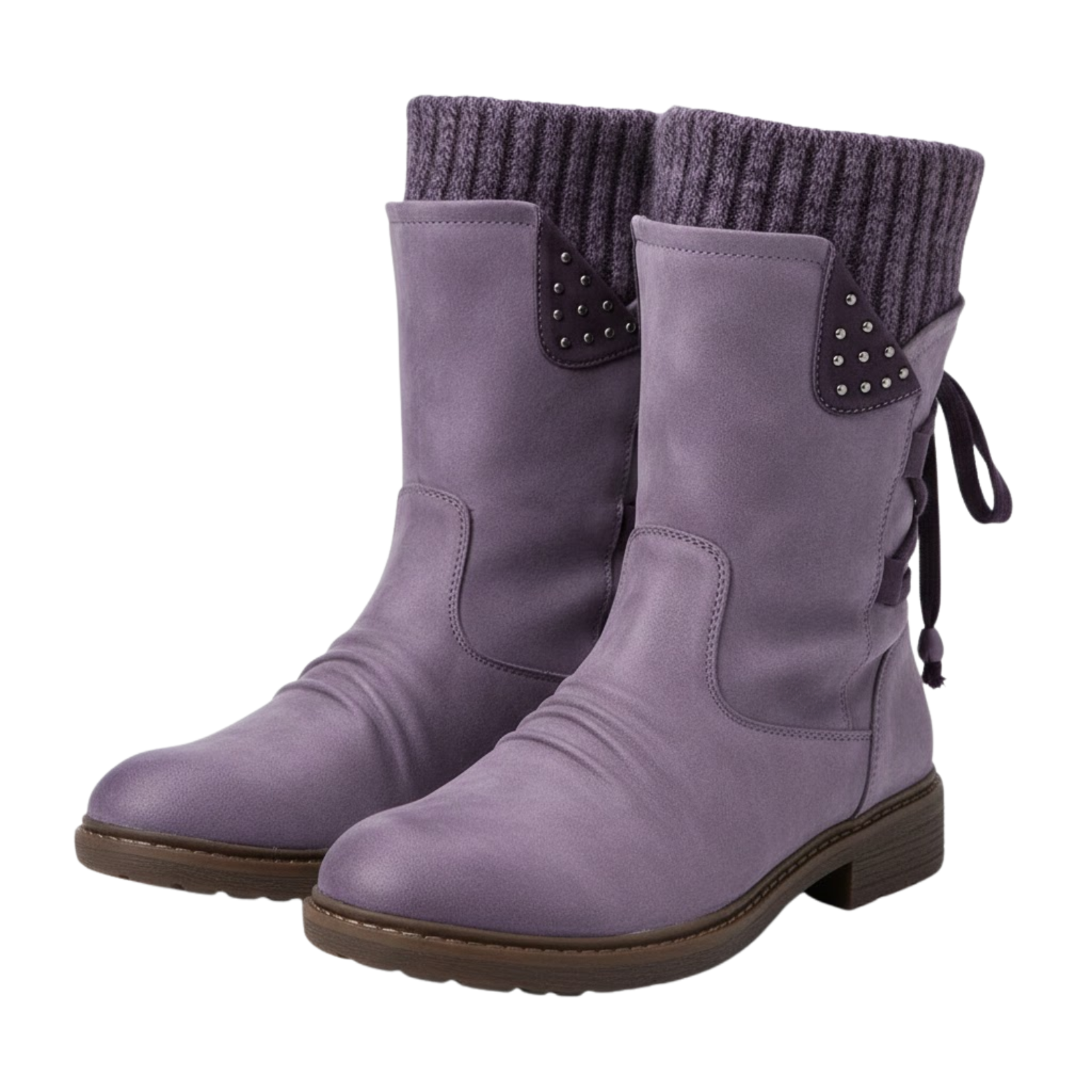 Women's Mid-Calf Winter Boots in Suede – Warm and Trendy Snow Boots