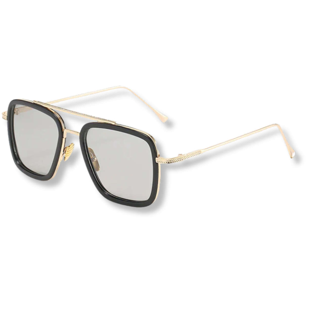 Square Aviator Glasses with Lightweight Frame and UV Protection Lenses