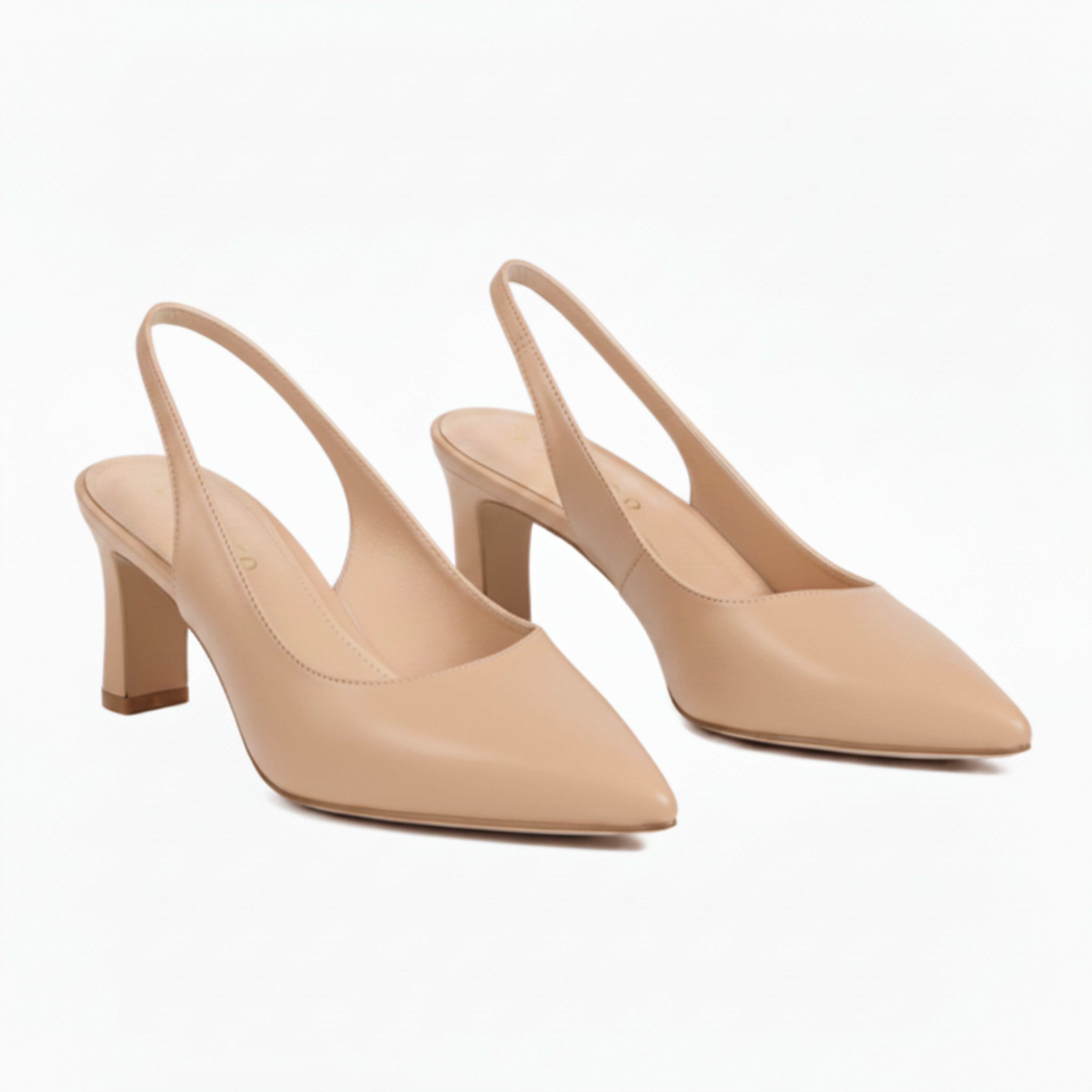 Pointed Toe Slingback Pumps for Women Low Heel Kitten Heel Shoes