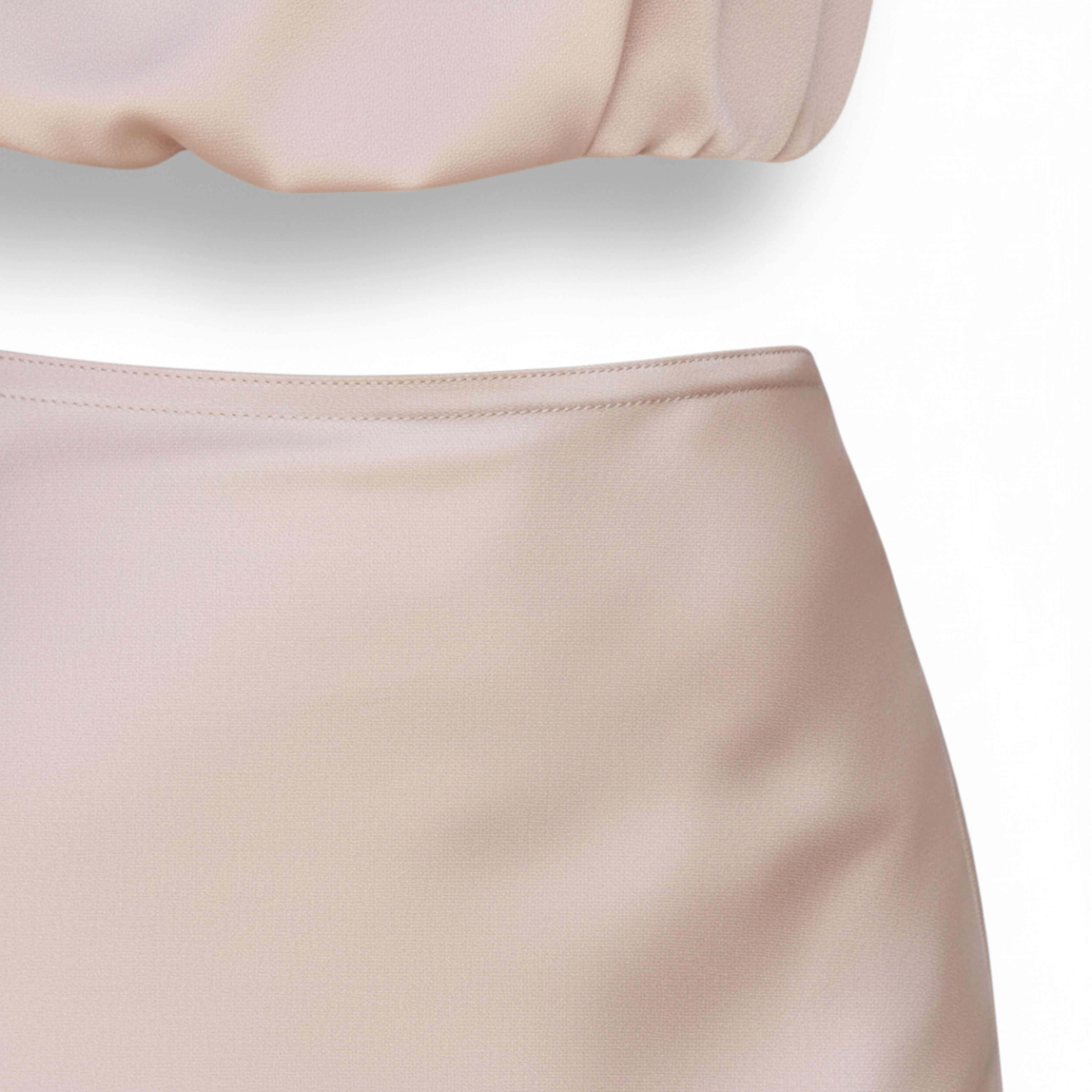 Conjunto de mujer de dos piezas con top de espalda descubierta en satén y falda larga maxi