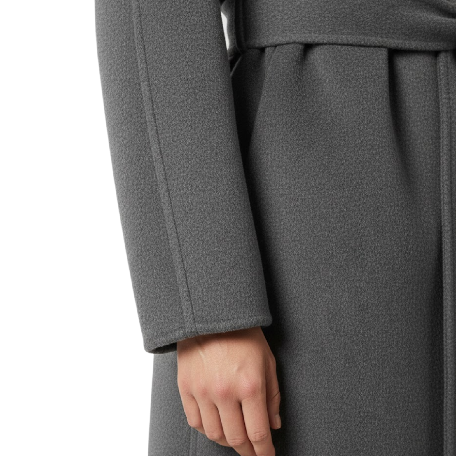 Hosszú, kétsoros gombolású, hajtókás galléros, formás kabát