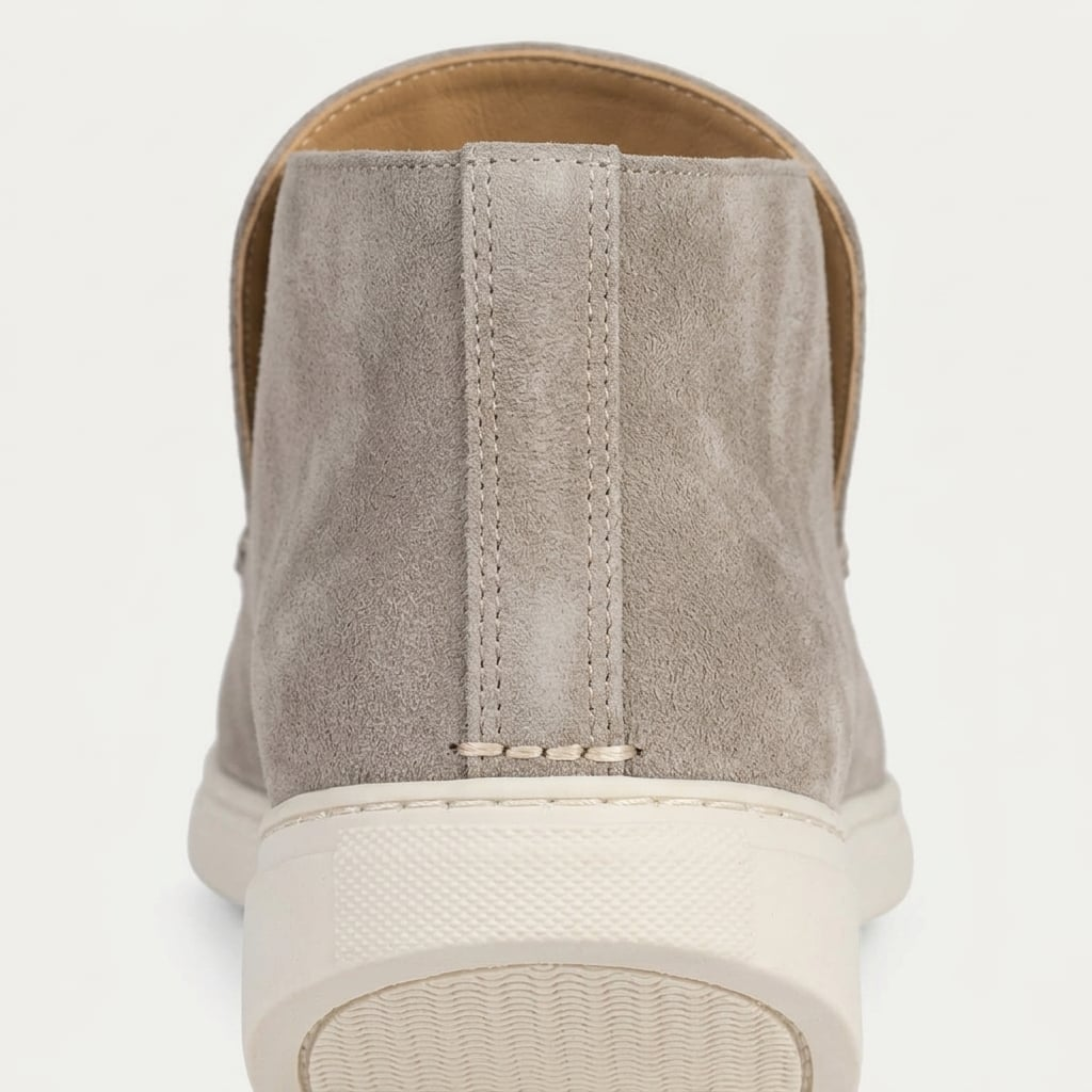 Mocasines altos para hombre — botines de ante para poner fácilmente — estilo oficina chic casual