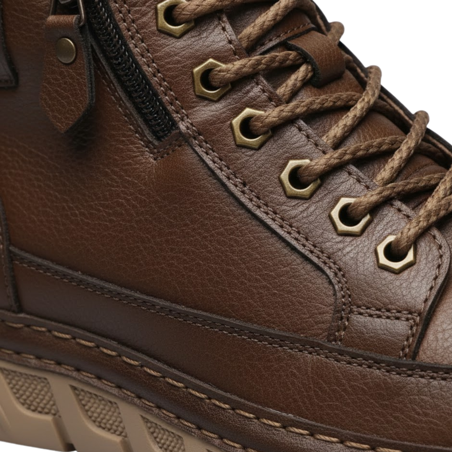 Men's genuine leather boots vintage style casual elegant sturdy