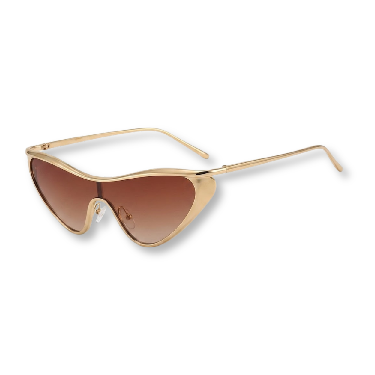 Damen Sonnenbrille im Katzenaugen-Stil aus Metall mit UV400-Schutz