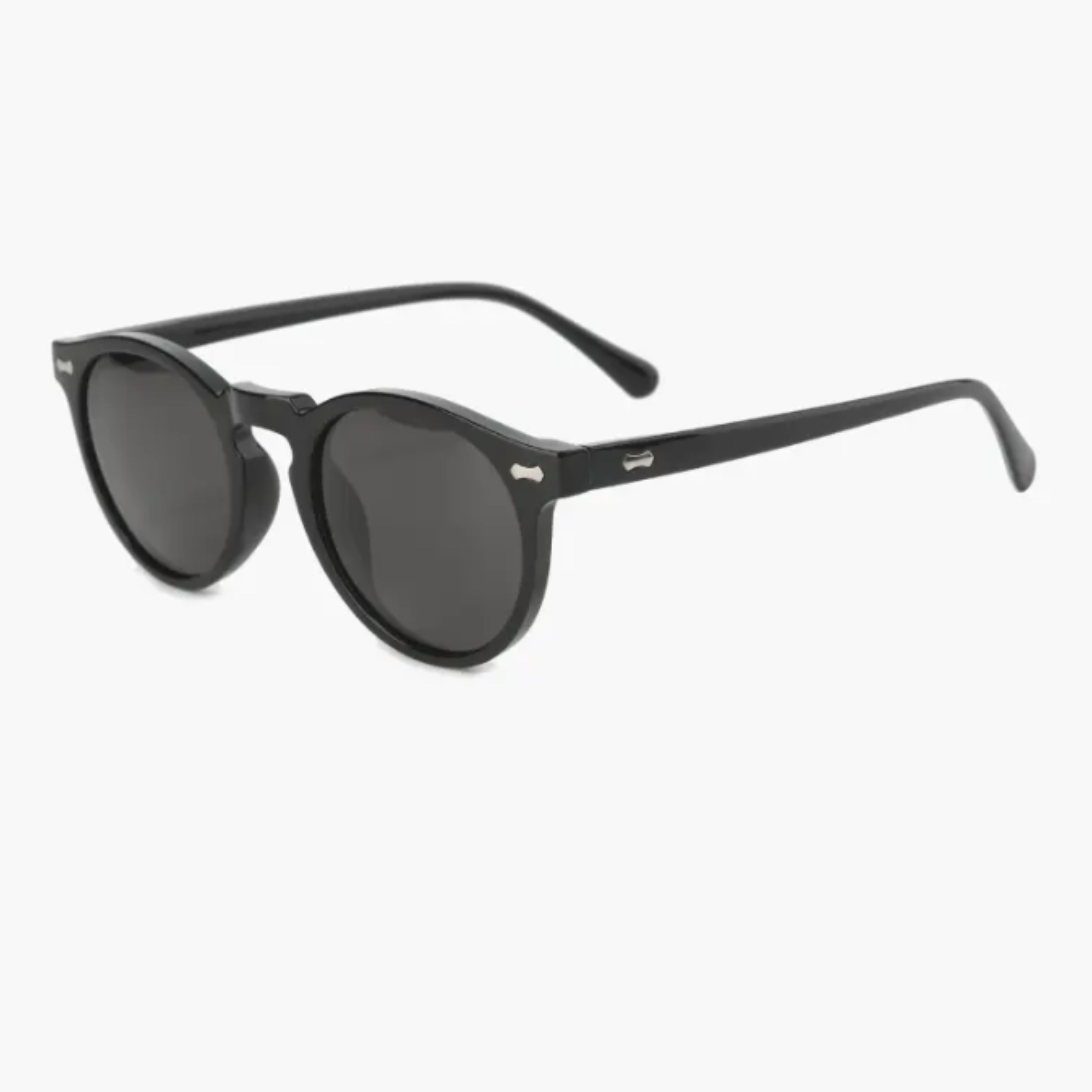 Lunettes de soleil rondes rétro pour hommes avec protection UV400 et verres teintés