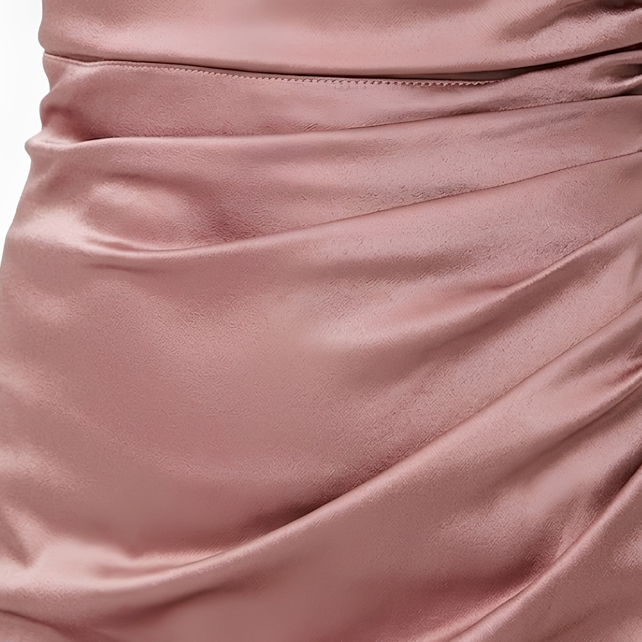 Long Satin One-Shoulder Evening Gown with Side Slit for Women