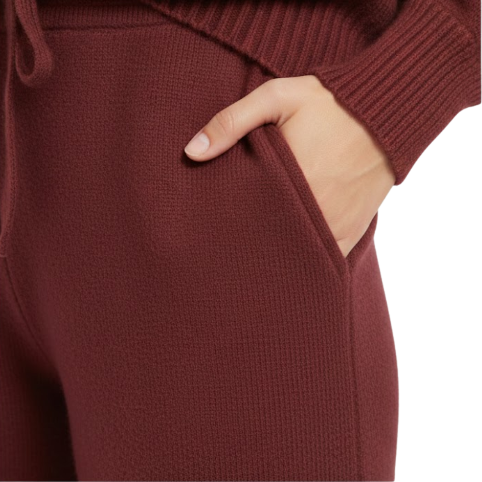 Knitted Set Woman Loose Sweater Wide Pants