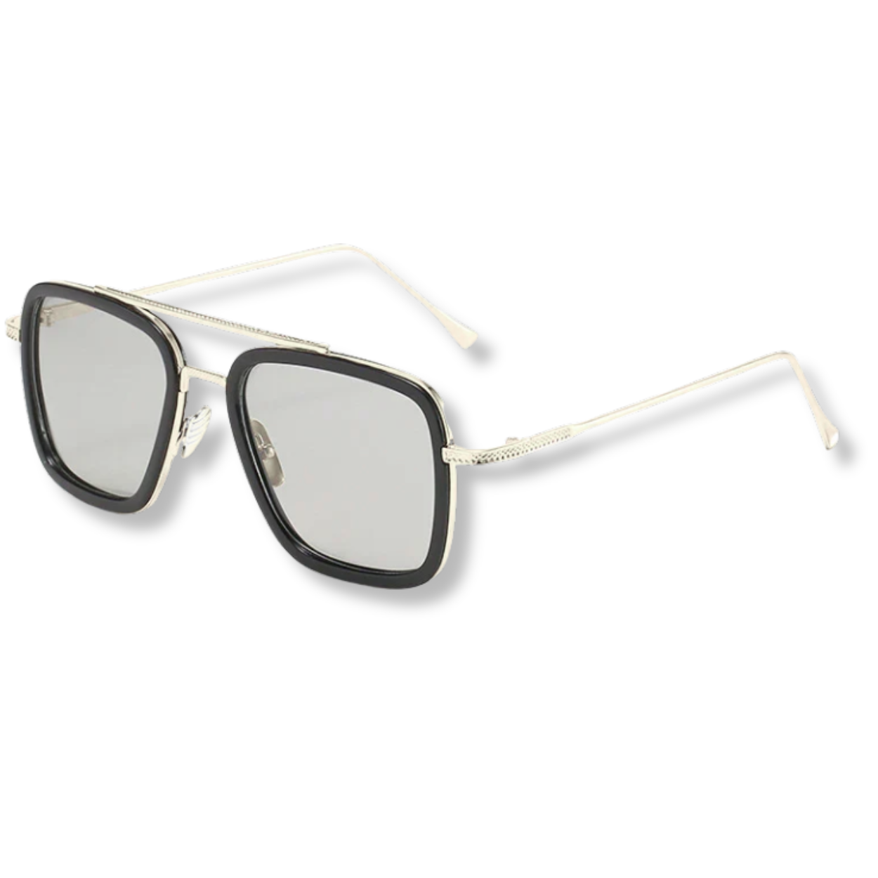 Square Aviator Glasses with Lightweight Frame and UV Protection Lenses